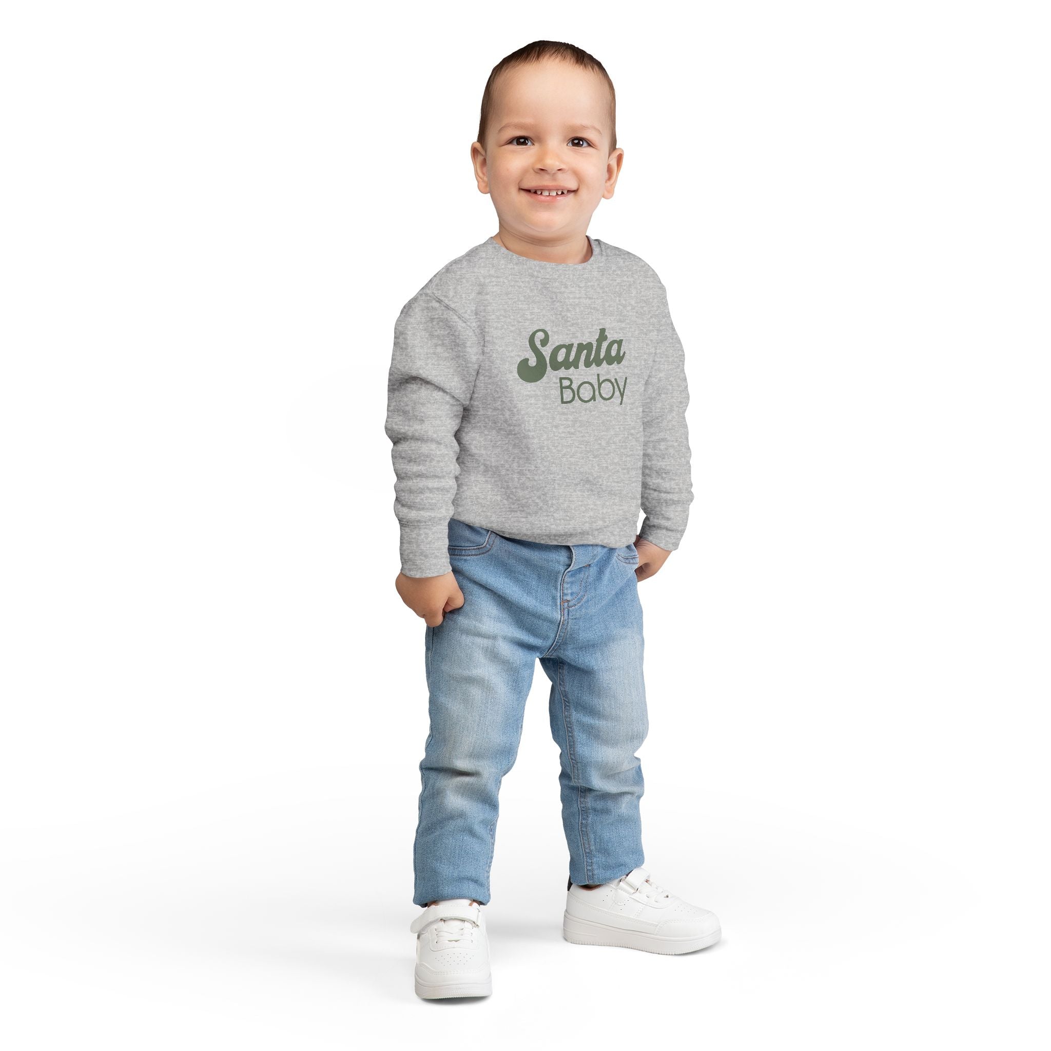 Santa Baby (Olive) | Toddler Fleece Sweatshirt