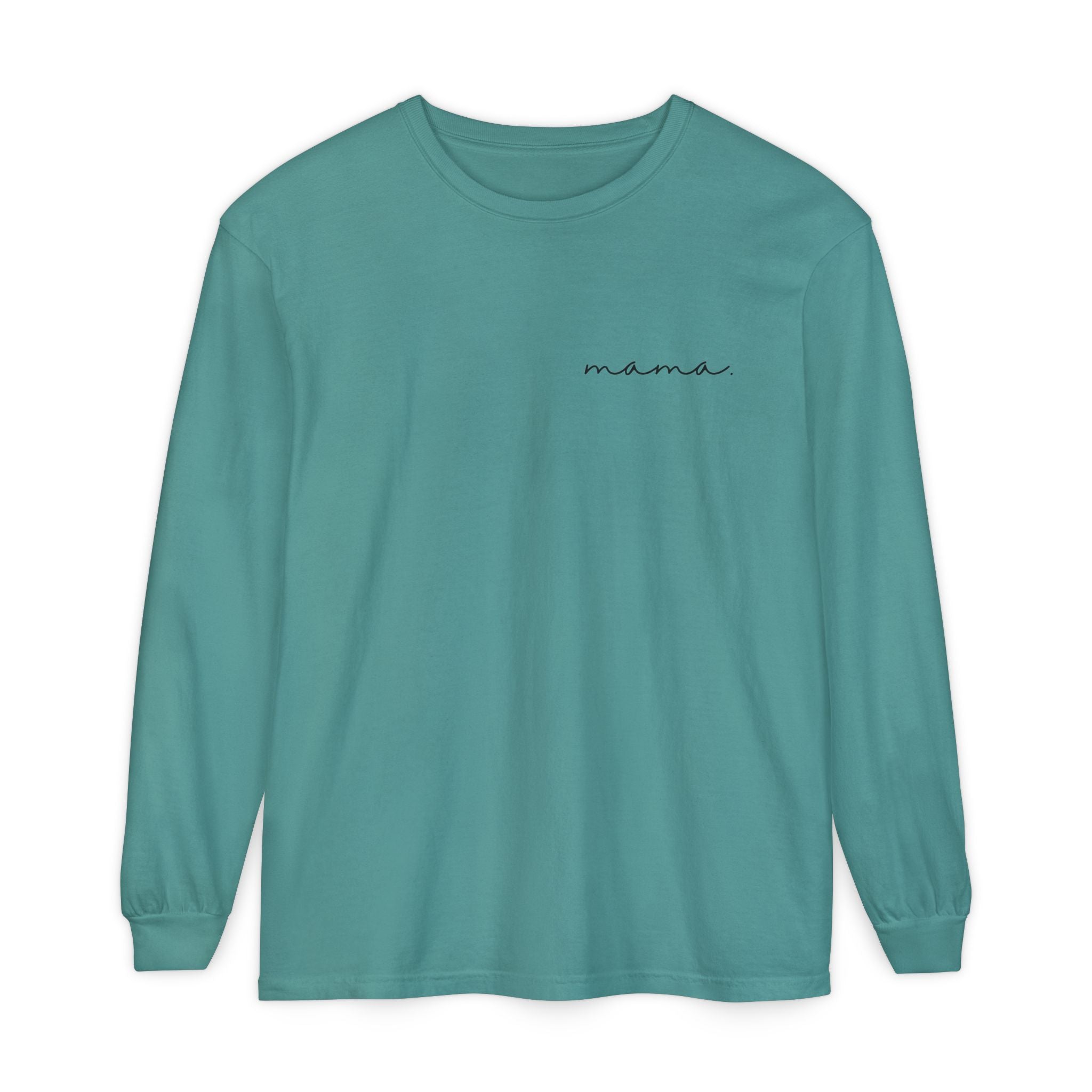 mama. in Cursive T-shirt | Adult Long Sleeve Tee