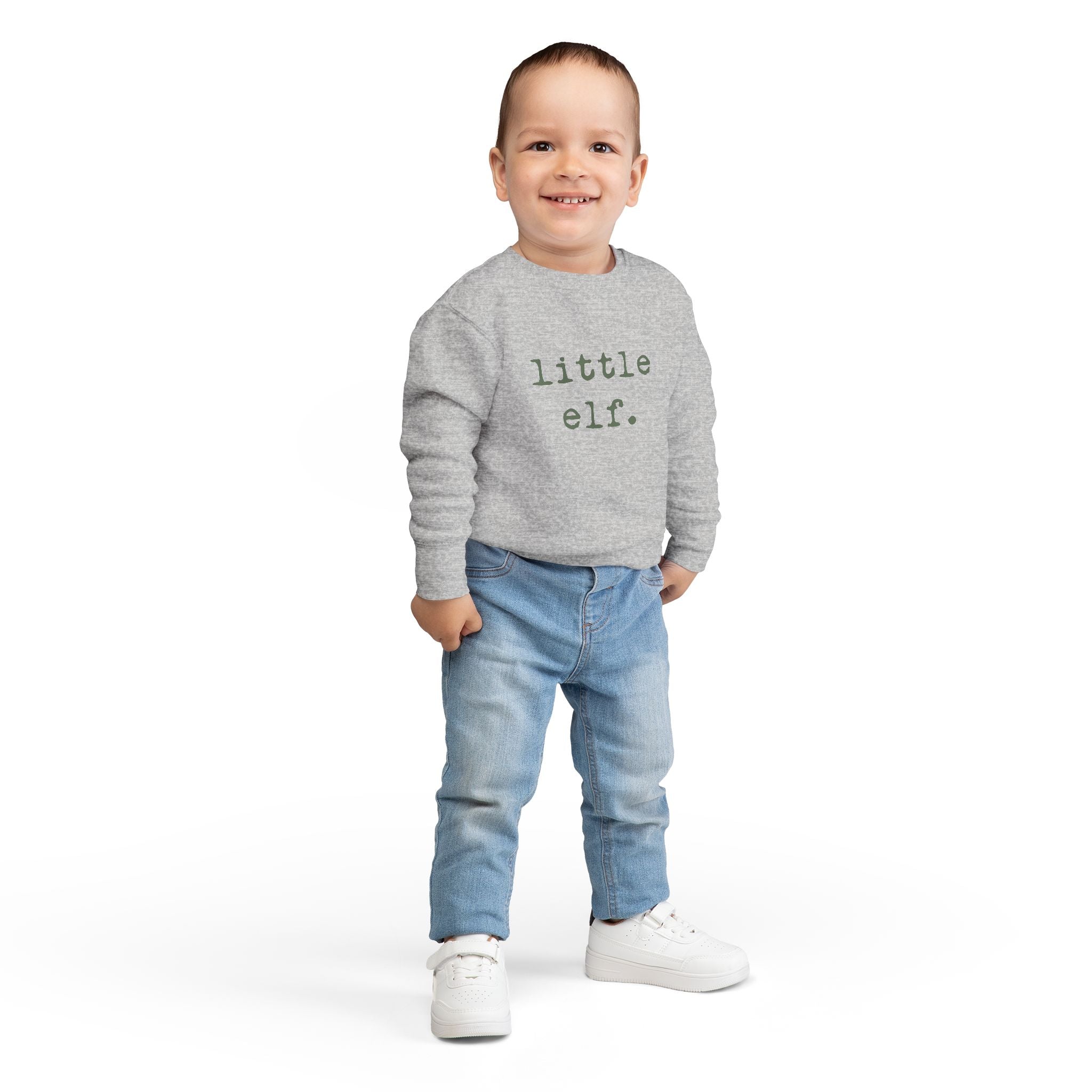 Little Elf (Olive) | Toddler Fleece Sweatshirt