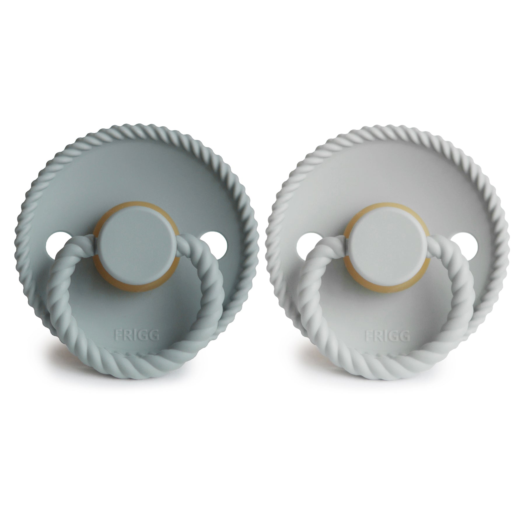 FRIGG Rope Natural Rubber Pacifier 2 - Pack - Tenth & Pine - FRIGG PACIFIERS - 6 - 18 months - Cream/Green Tea
