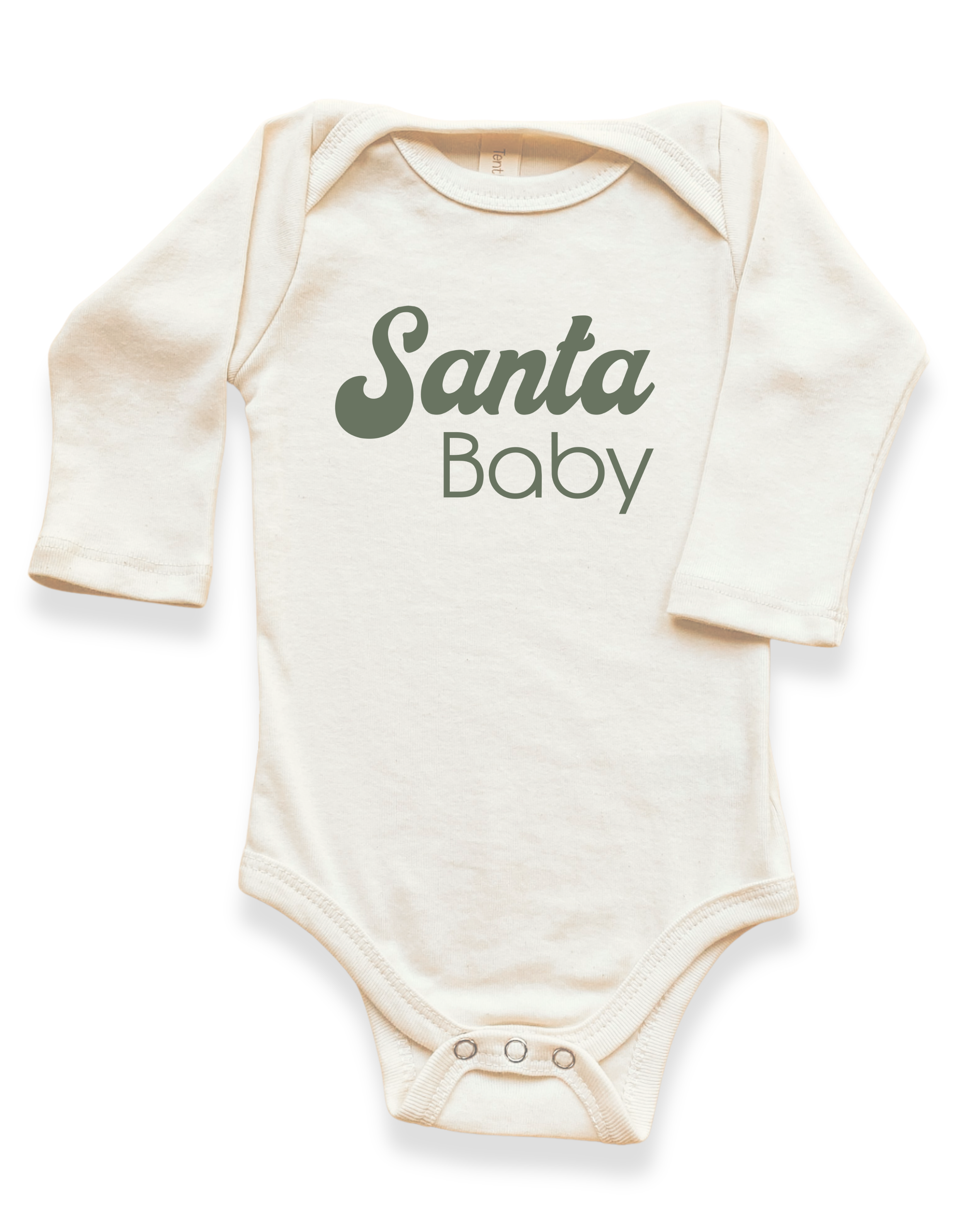 Santa Baby Organic Baby Bodysuit Long Sleeve