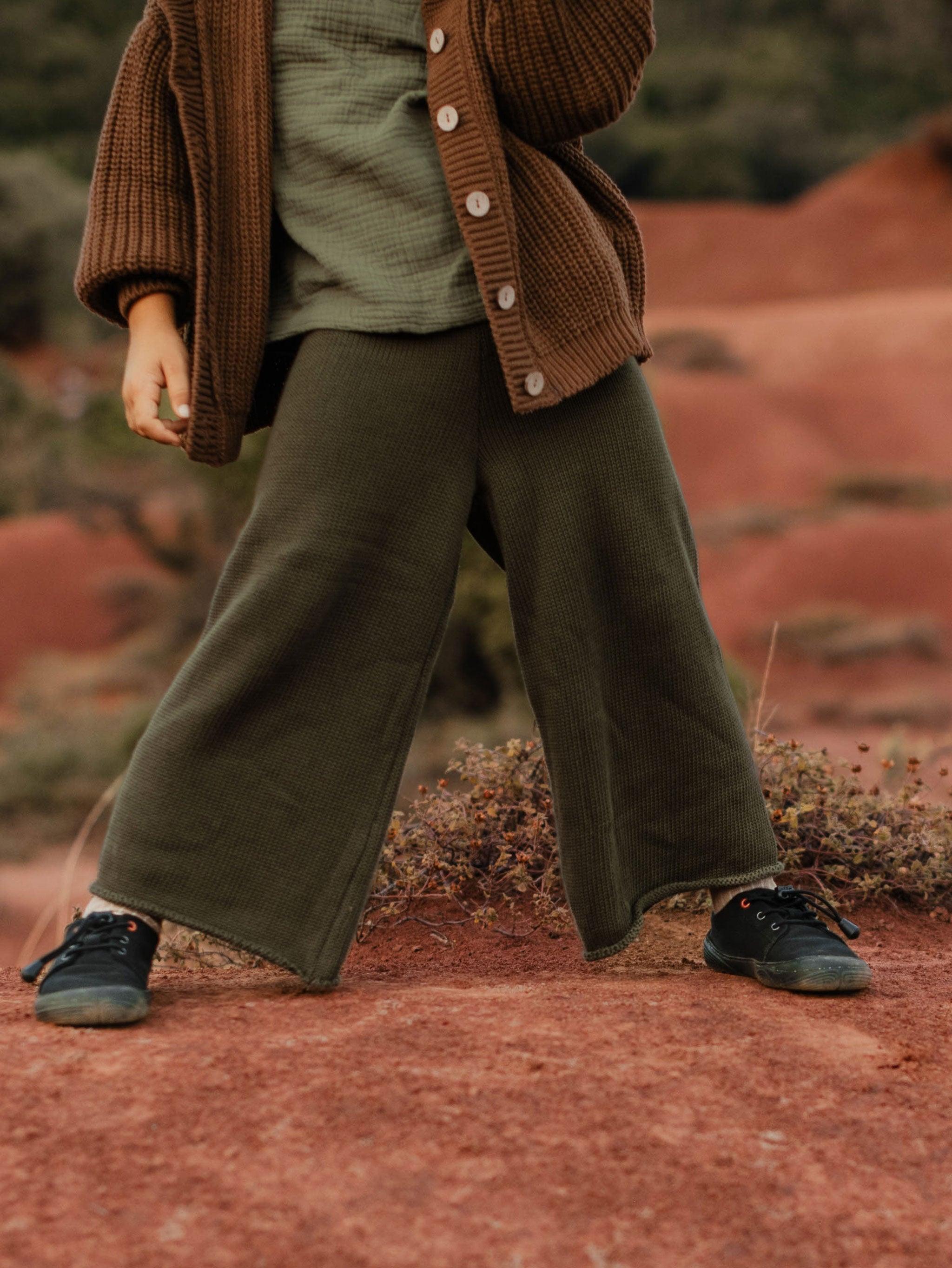 The Wide Leg Knit Trouser