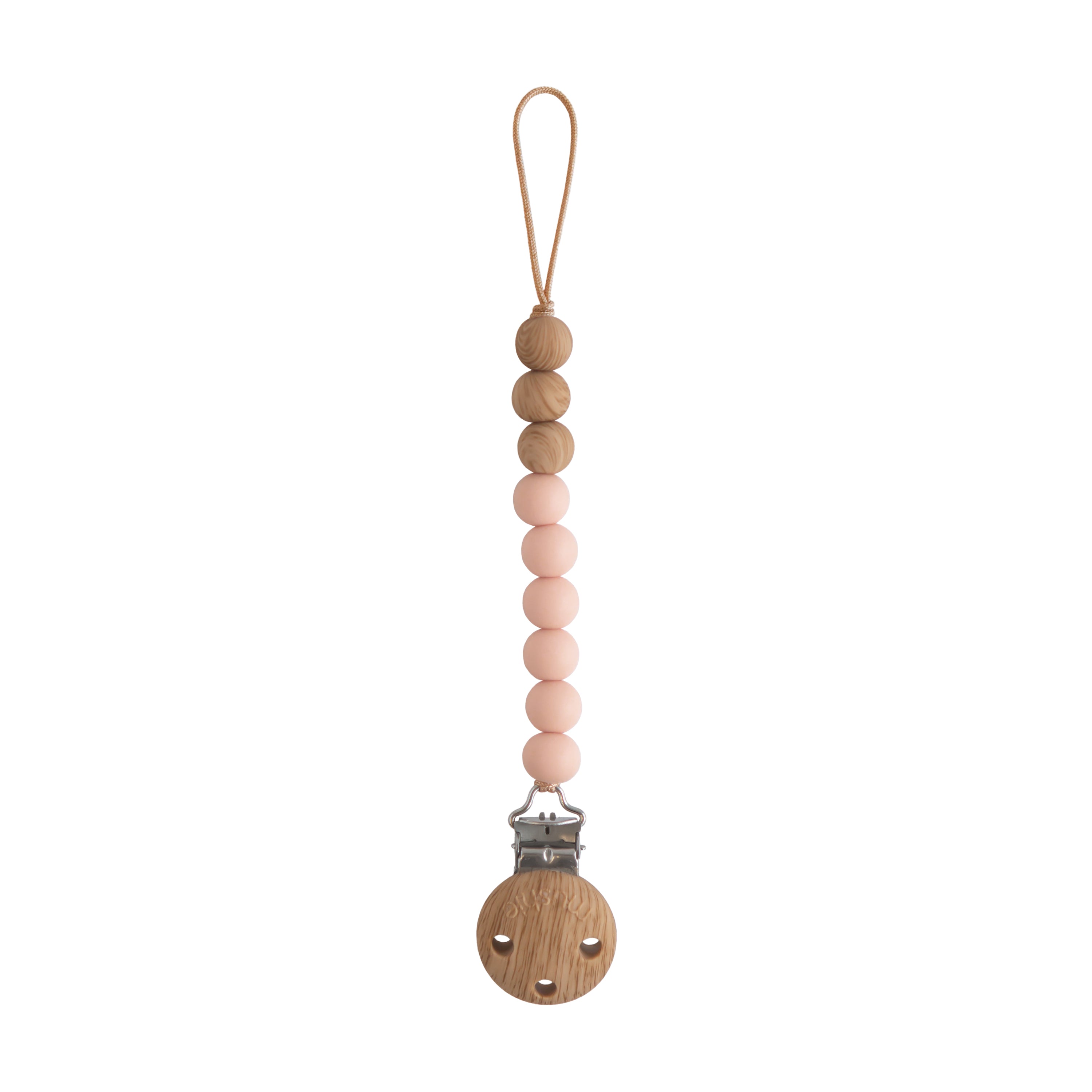 Silicone Pacifier Clip | Eva - Tenth & Pine - Pacifier Clip - Blush