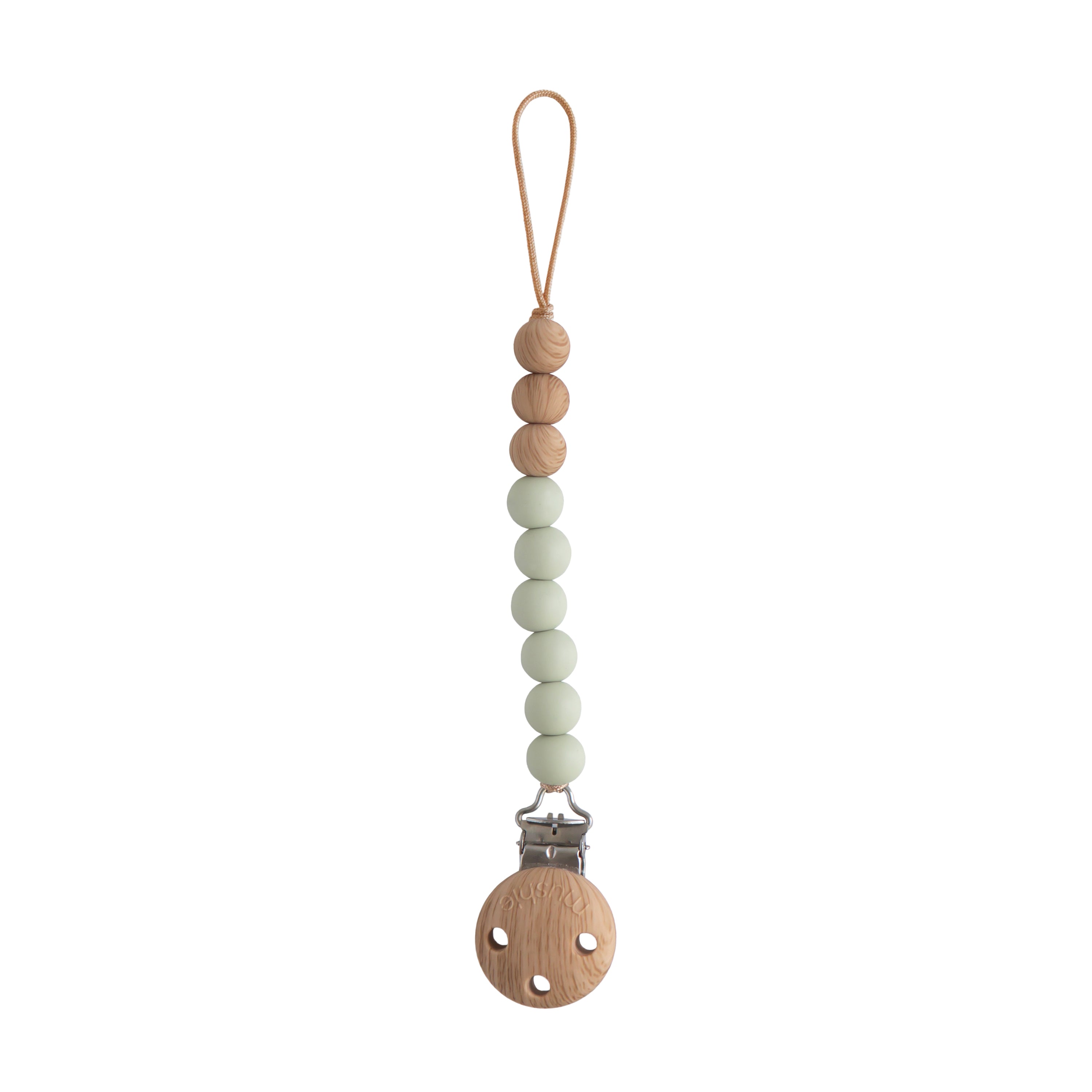 Silicone Pacifier Clip | Eva - Tenth & Pine - Pacifier Clip - Sage