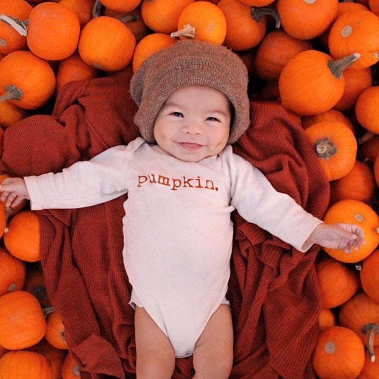 Pumpkin Organic Bodysuit Long Sleeve