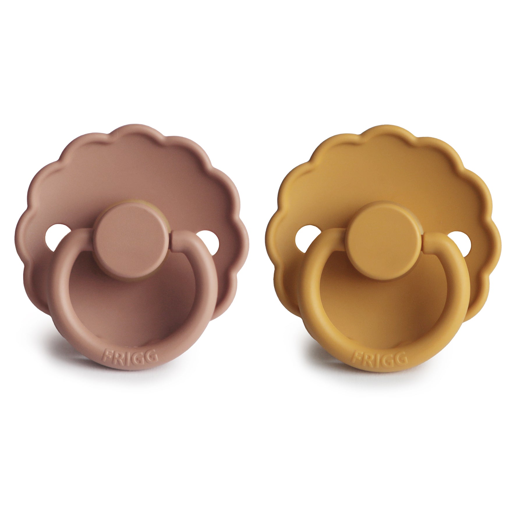FRIGG Daisy Natural Rubber Pacifier 2 - Pack - Tenth & Pine - FRIGG PACIFIERS - 6 - 18 months - Pink Cream/Poppy