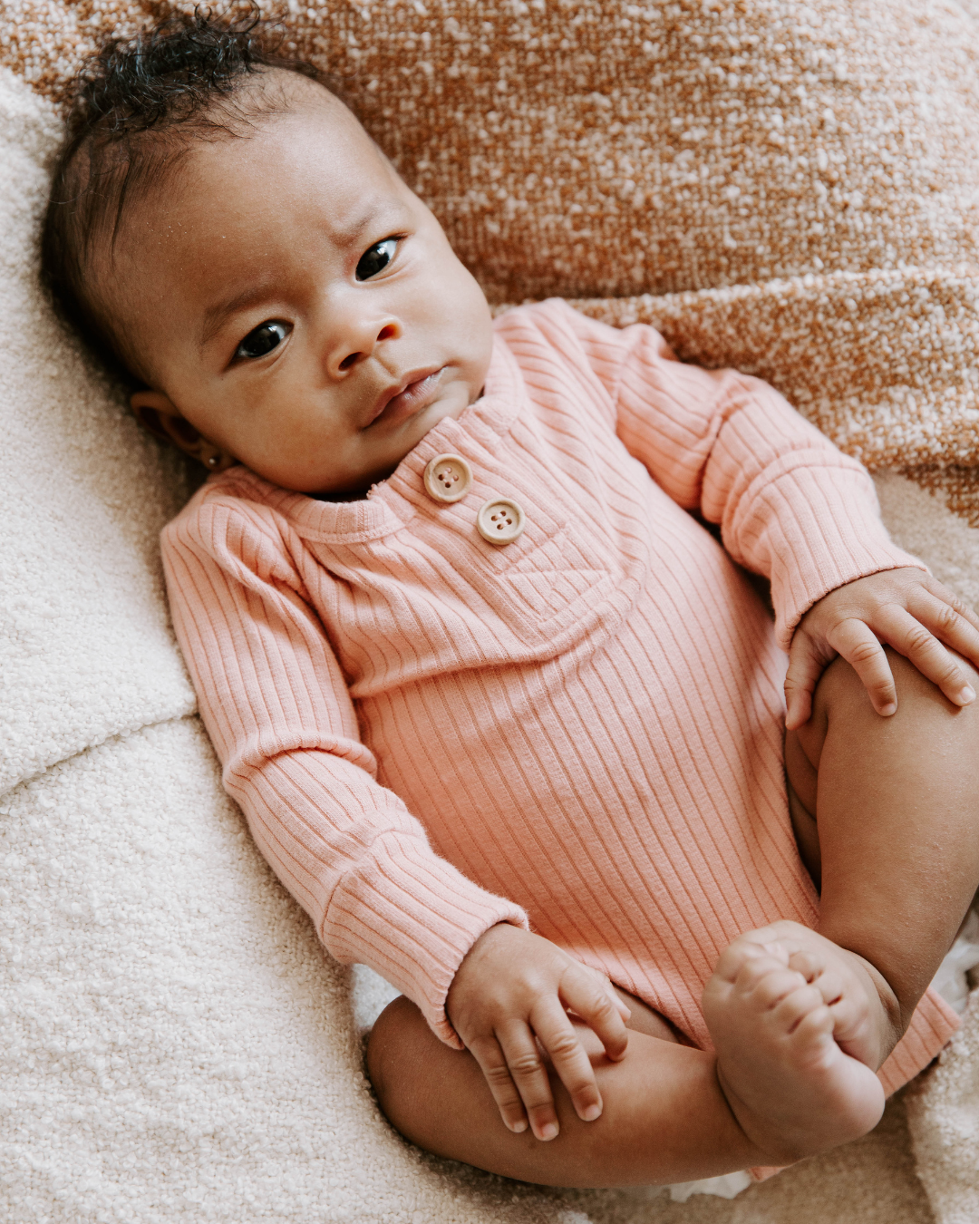 Organic Cotton Rib Magnetic Bodysuit