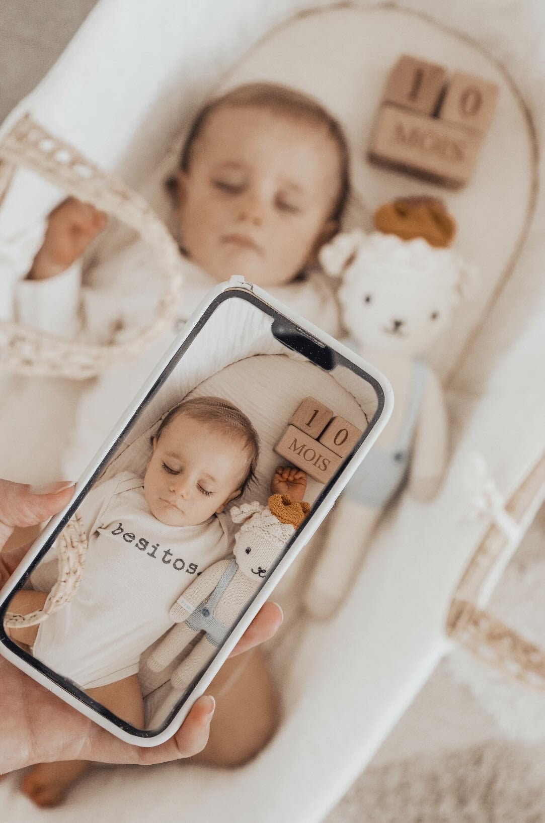 Baby Besitos Graphic Long Sleeve Organic Bodysuit - Tenth & Pine - Long Sleeve Onesie - Black - 0 - 3M