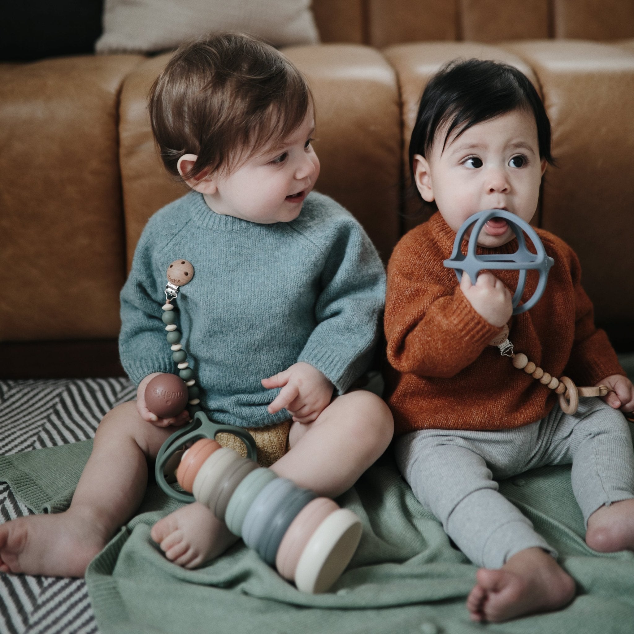 Ball Teether - Tenth & Pine - teether - Dove Gray