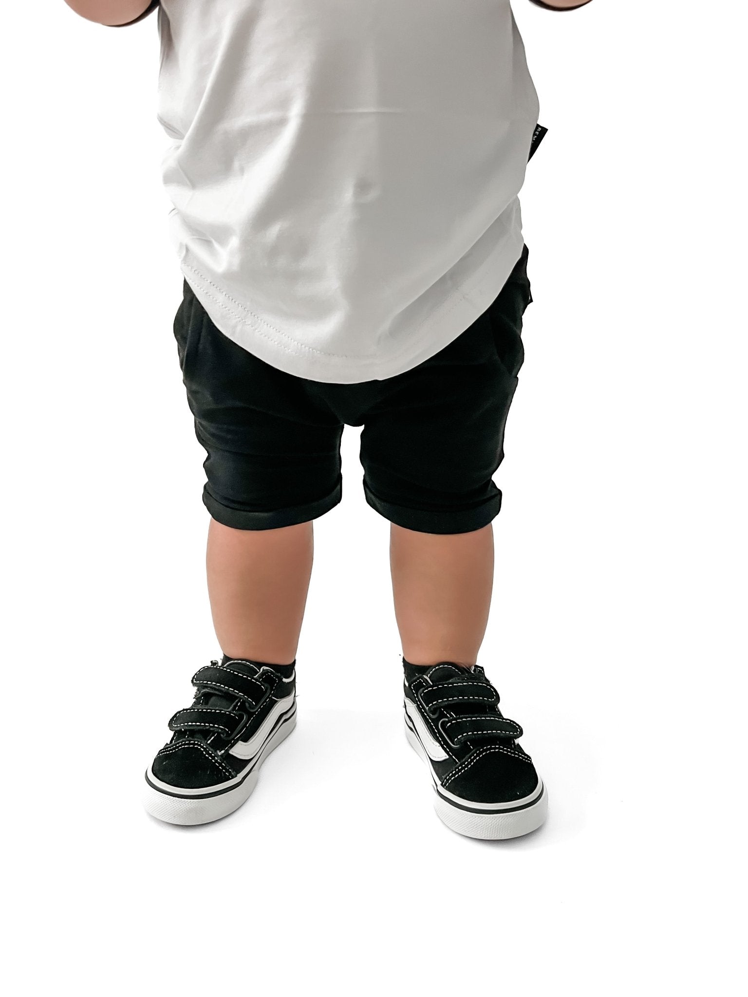 BAMBOO HAREM SHORTS - BLACK - Tenth & Pine - 3 - 6M