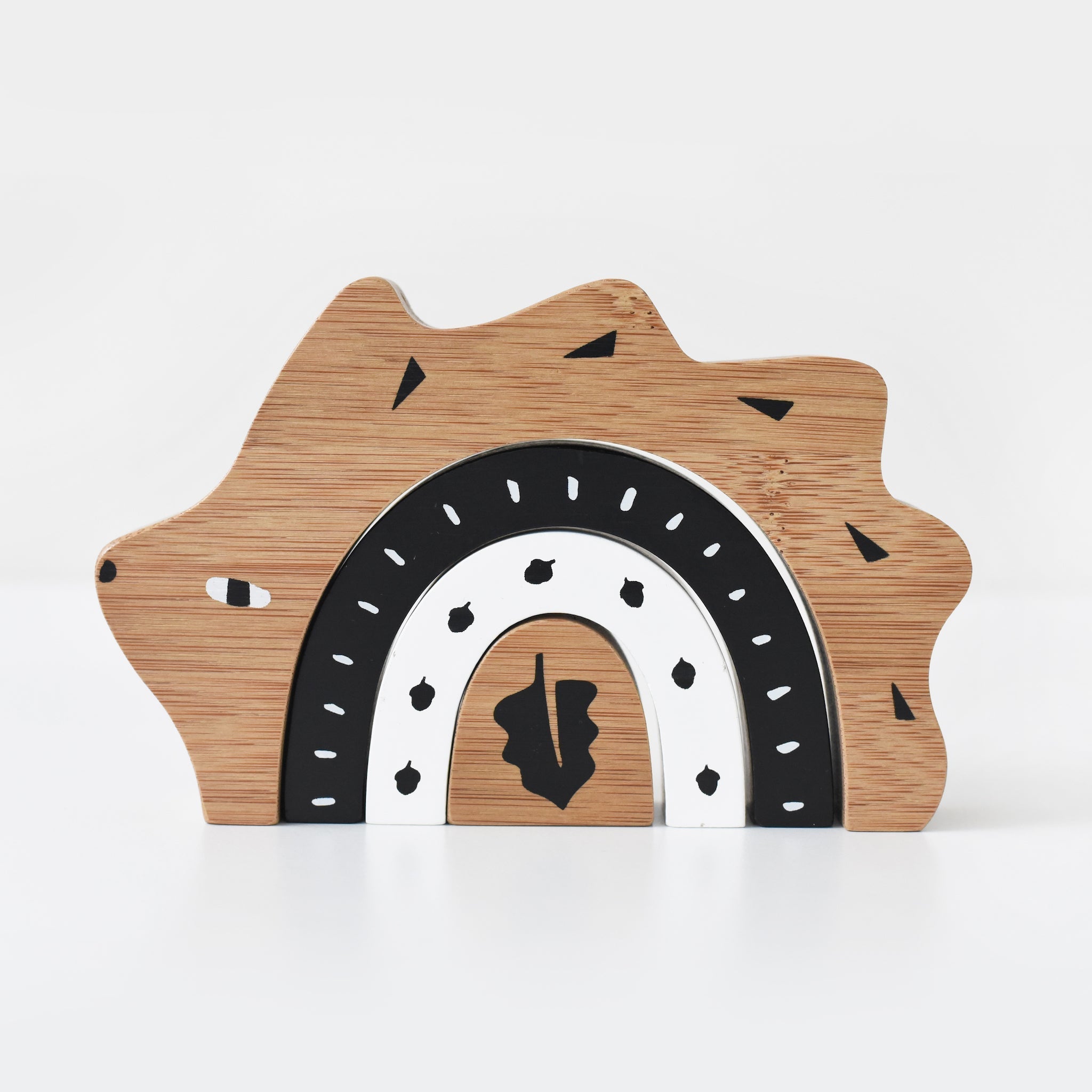 Bamboo Nesting Hedgehog Wooden Toy - Tenth & Pine - Wooden Toys -