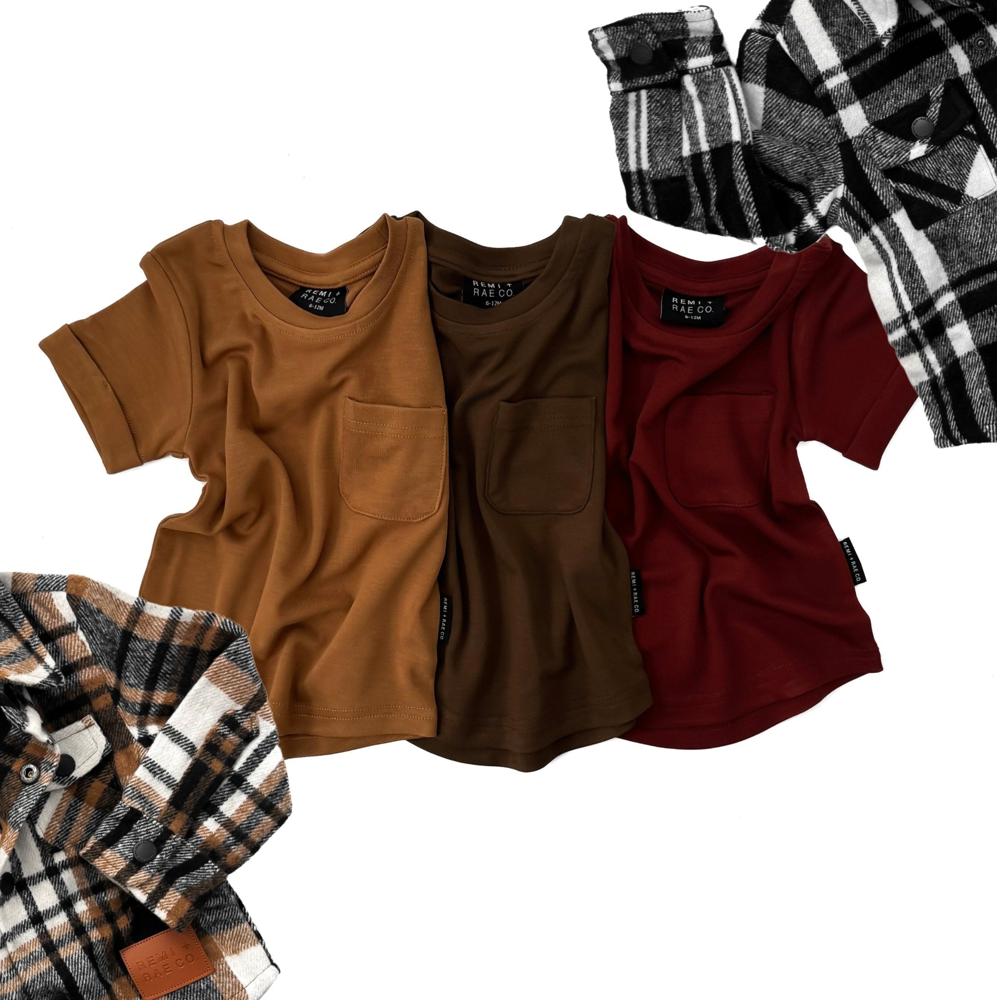 BAMBOO POCKET TEE - CARAMEL - Tenth & Pine - 3 - 6M
