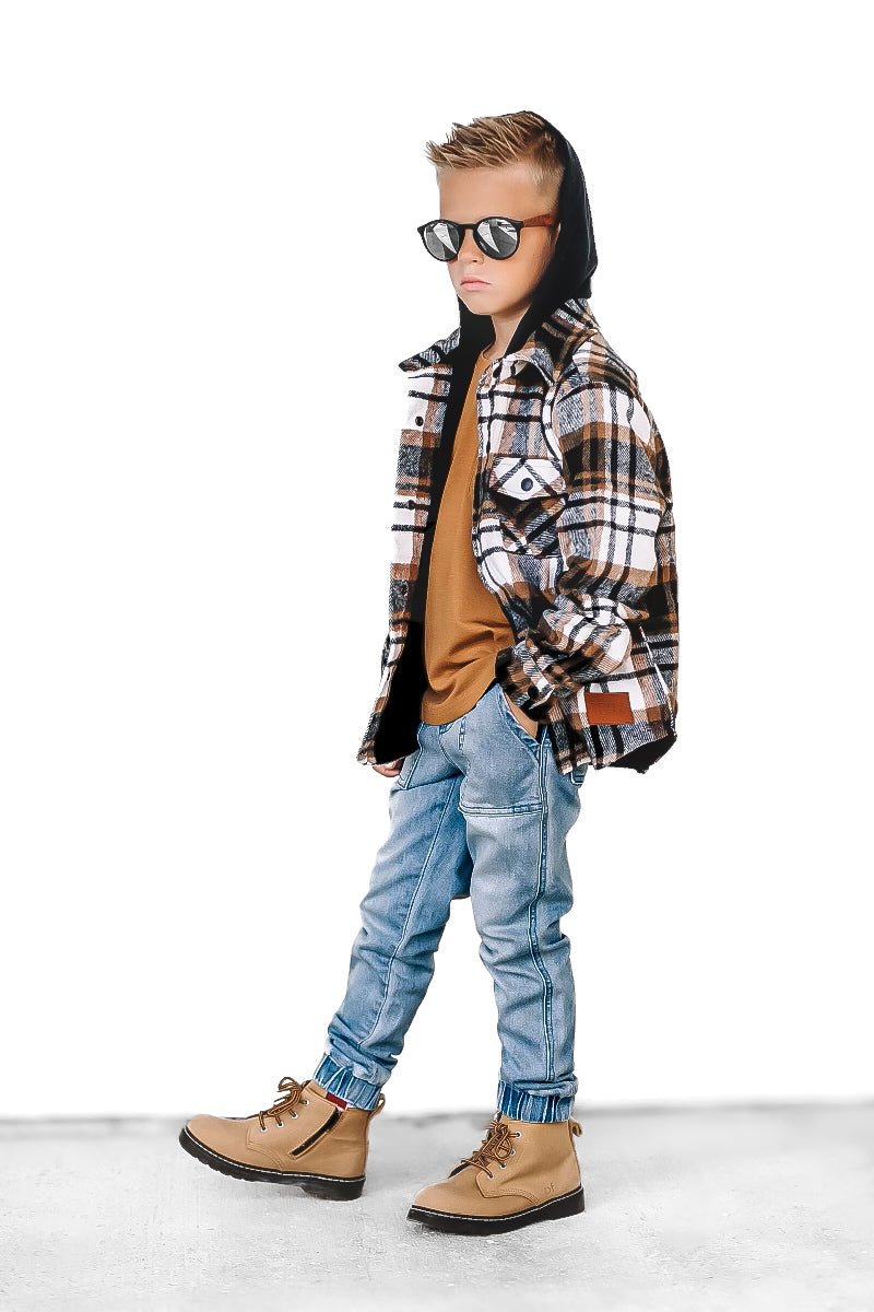 BAMBOO POCKET TEE - CARAMEL - Tenth & Pine - 3 - 6M