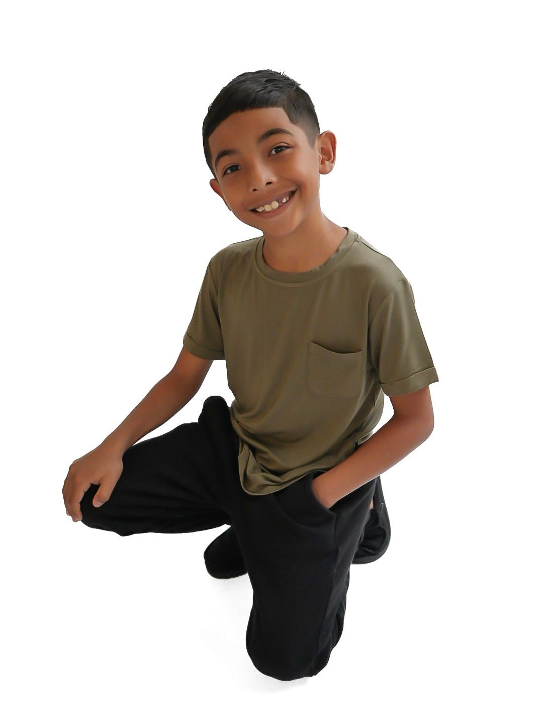 BAMBOO POCKET TEE - PINE - Tenth & Pine - 3 - 6M