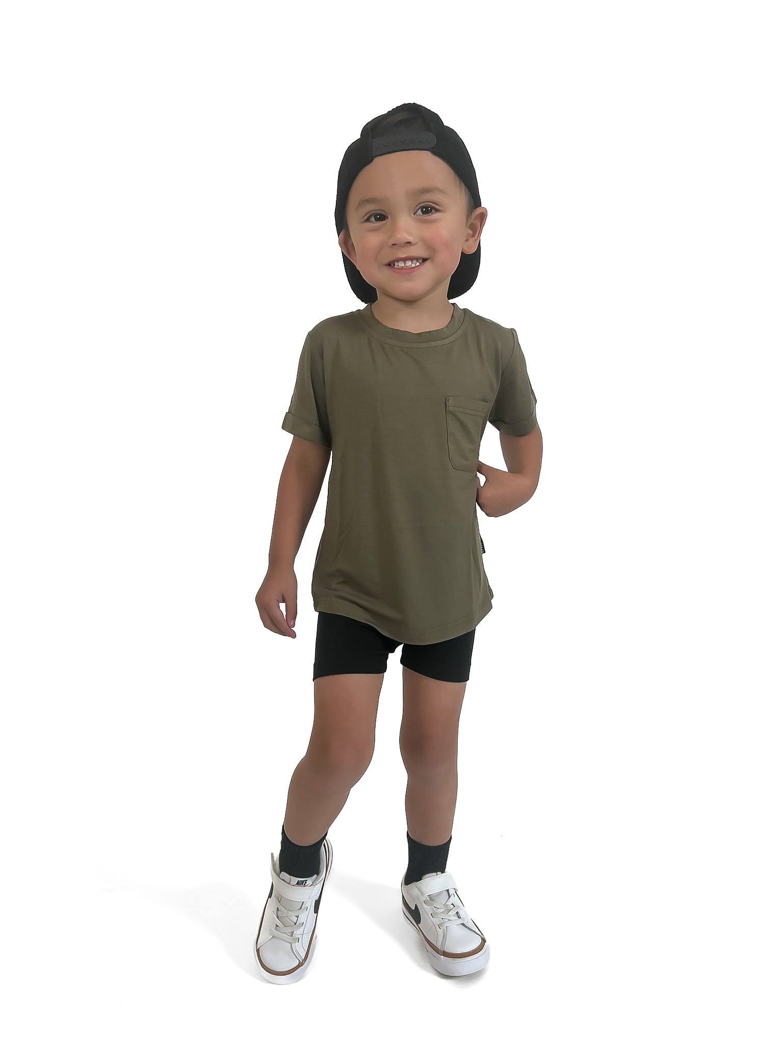BAMBOO POCKET TEE - PINE - Tenth & Pine - 3 - 6M