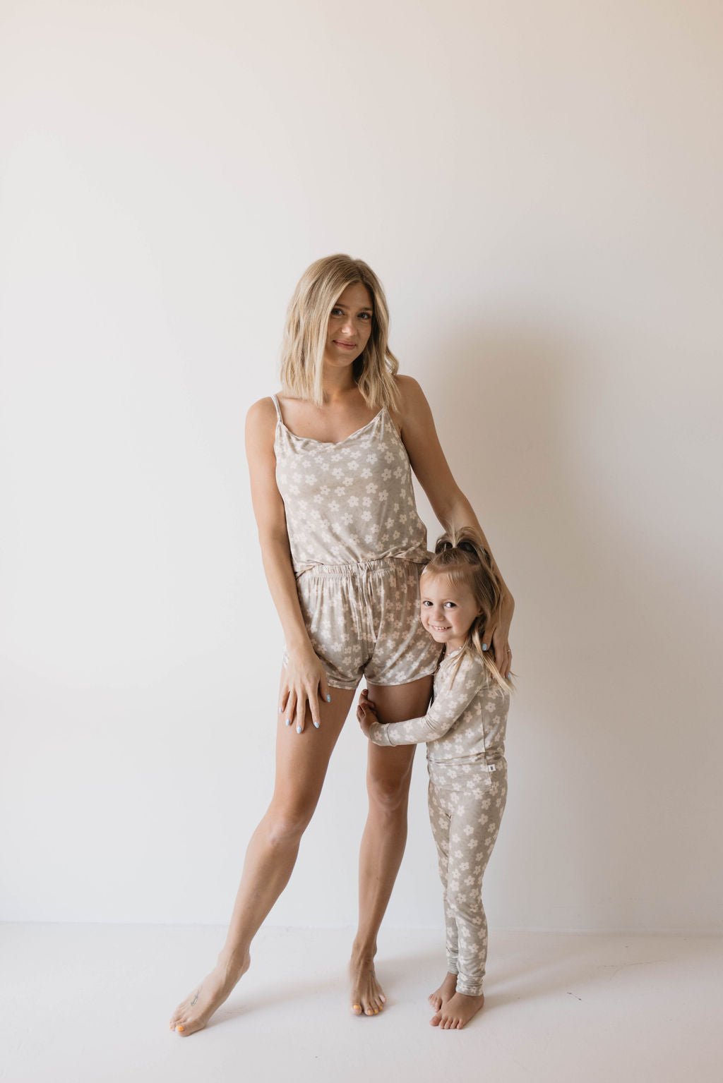 Bamboo Two Piece Pajamas | French Gray Floral - Tenth & Pine - 2/3 Years