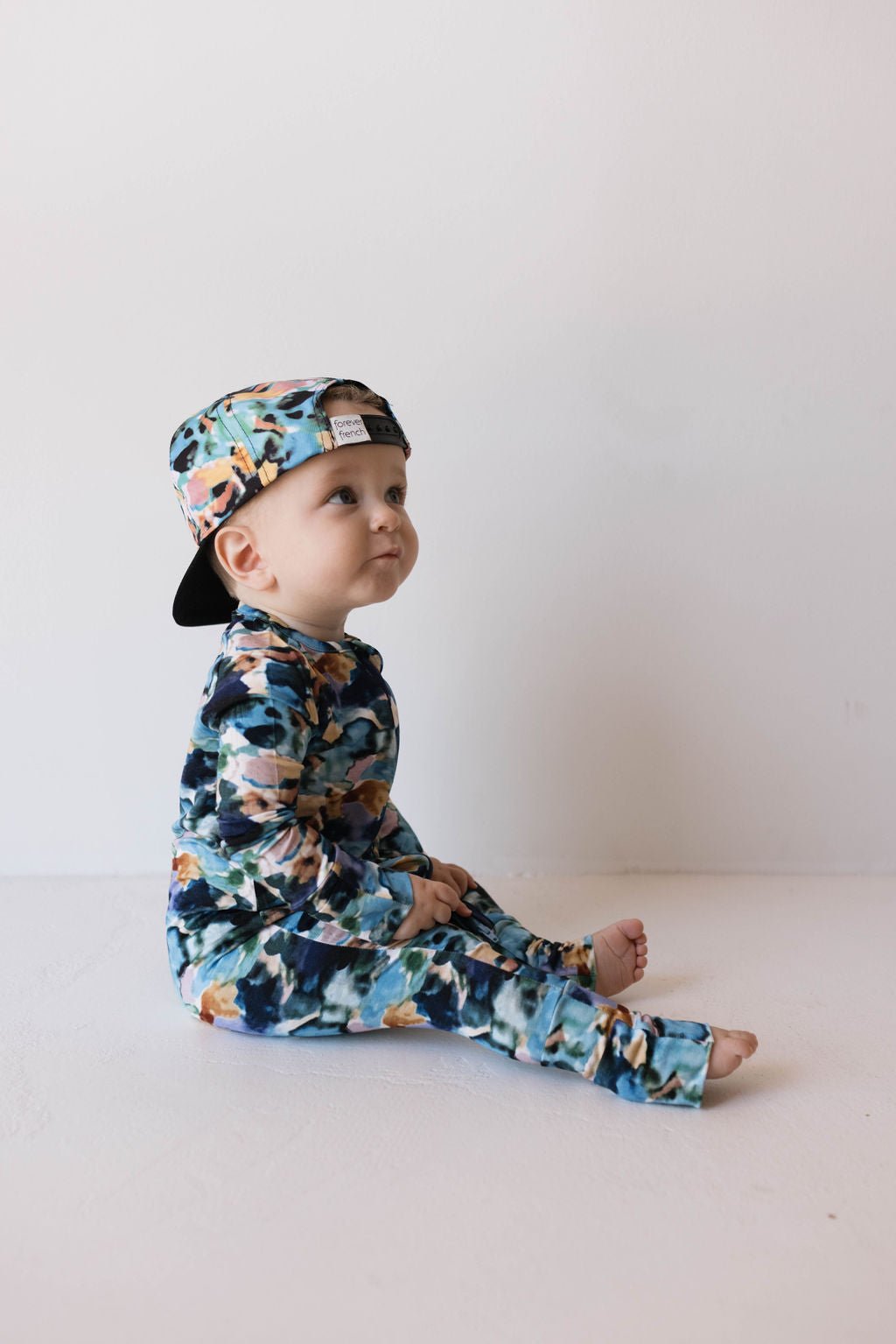 Bamboo Zip Pajamas | Charli Print - Tenth & Pine - Newborn