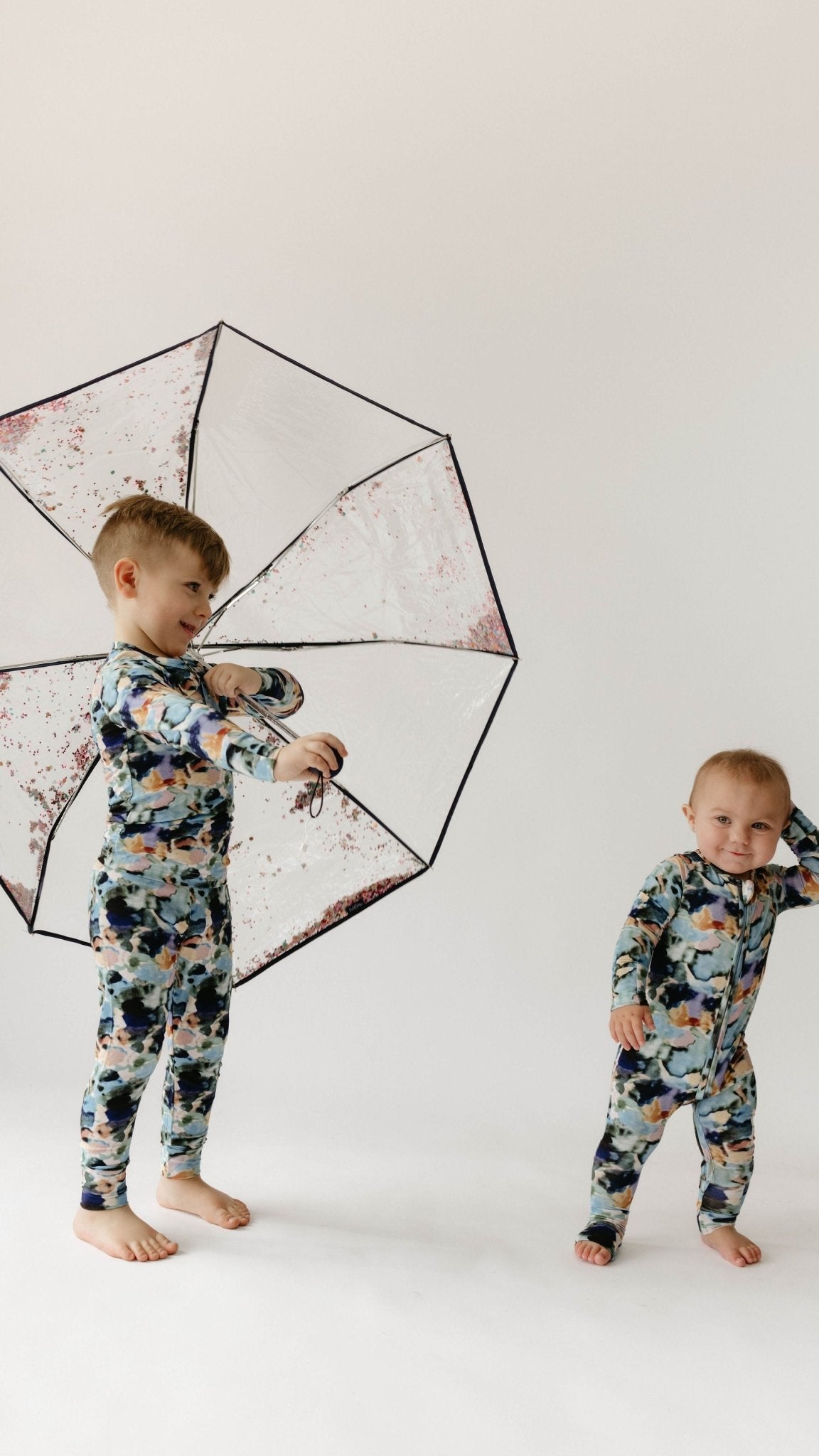Bamboo Zip Pajamas | Charli Print - Tenth & Pine - Newborn