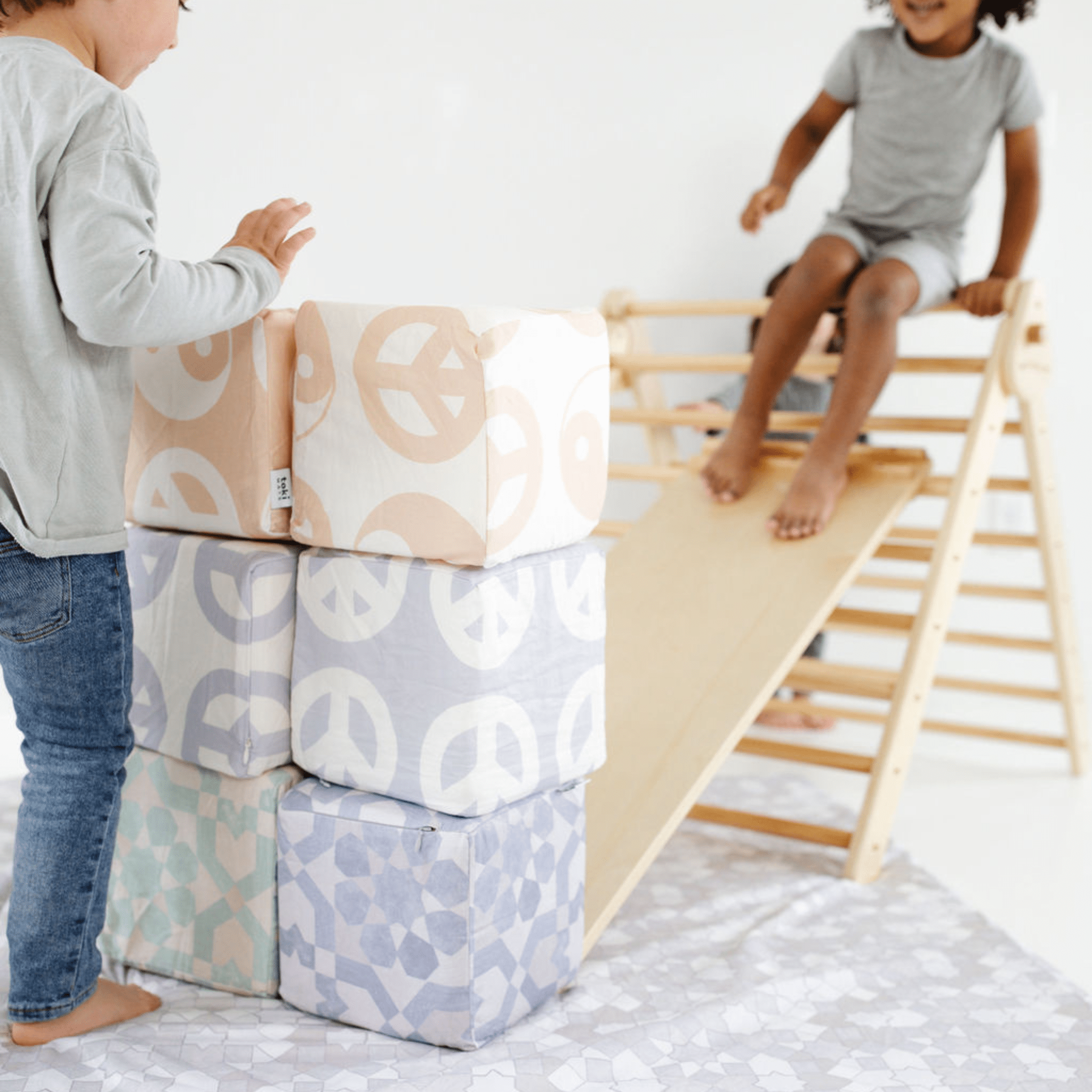 Beige Yin Yang Play Cube - Tenth & Pine - Play Cube -