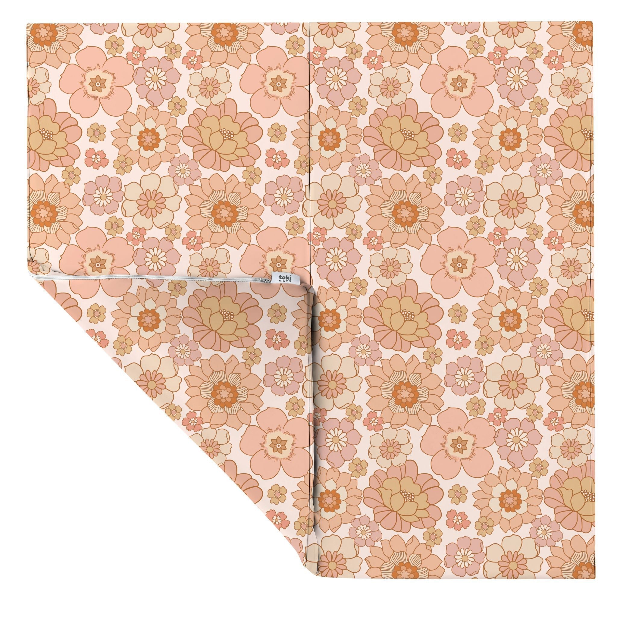 Blooms Vegan Leather Mat - Tenth & Pine - Vegan Leather Padded Mat - Mega