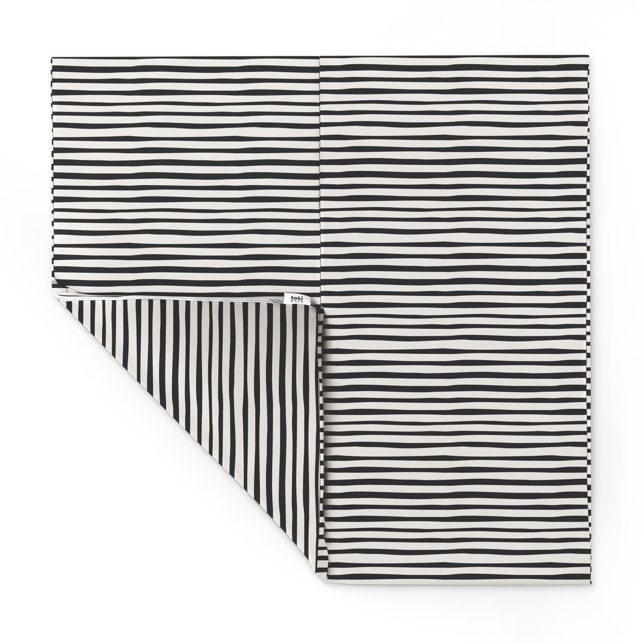 Bold Stripe Vegan Leather Mat - Tenth & Pine - Vegan Leather Padded Mat - Standard