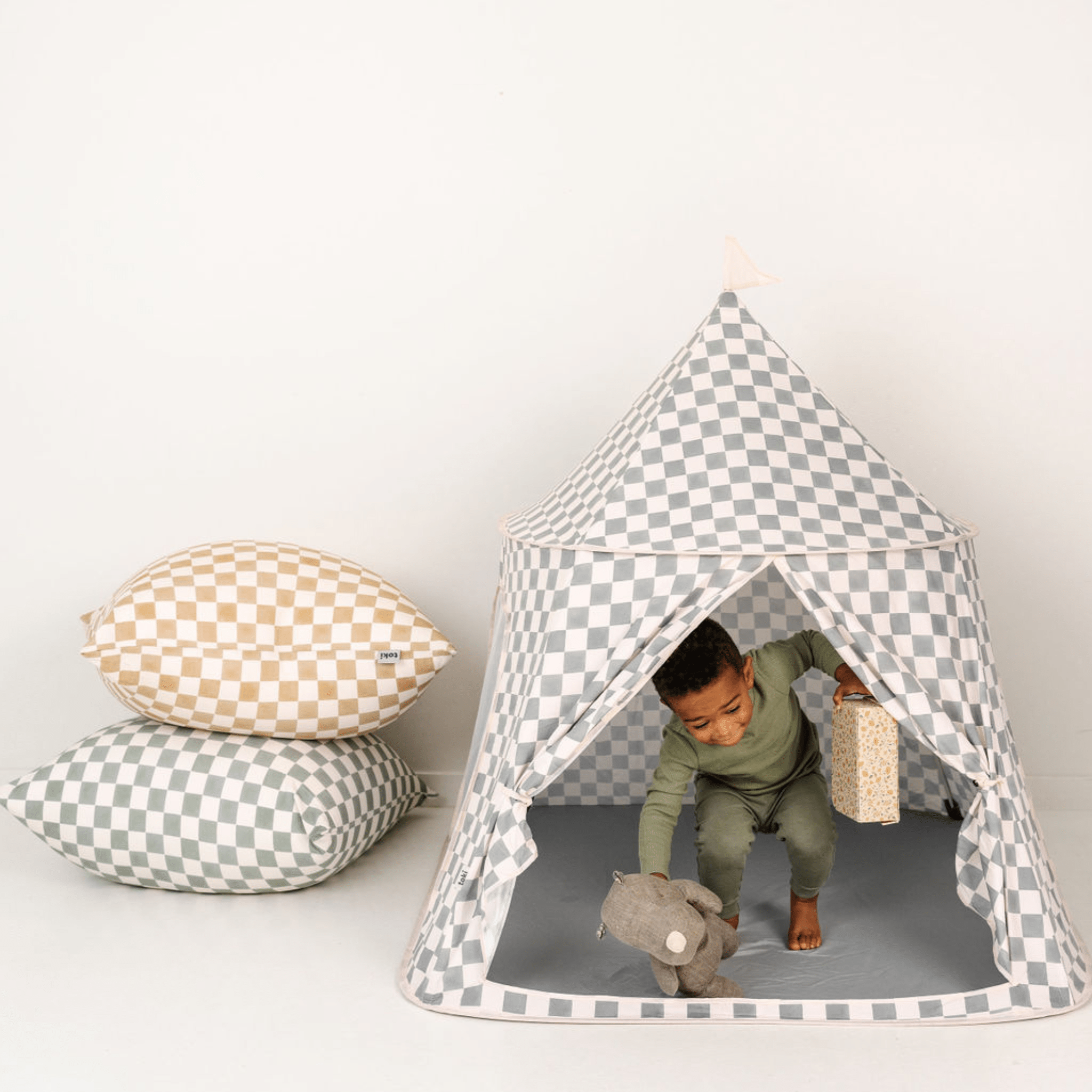 Checker Matcha Play Tent - Tenth & Pine - Play Tent -