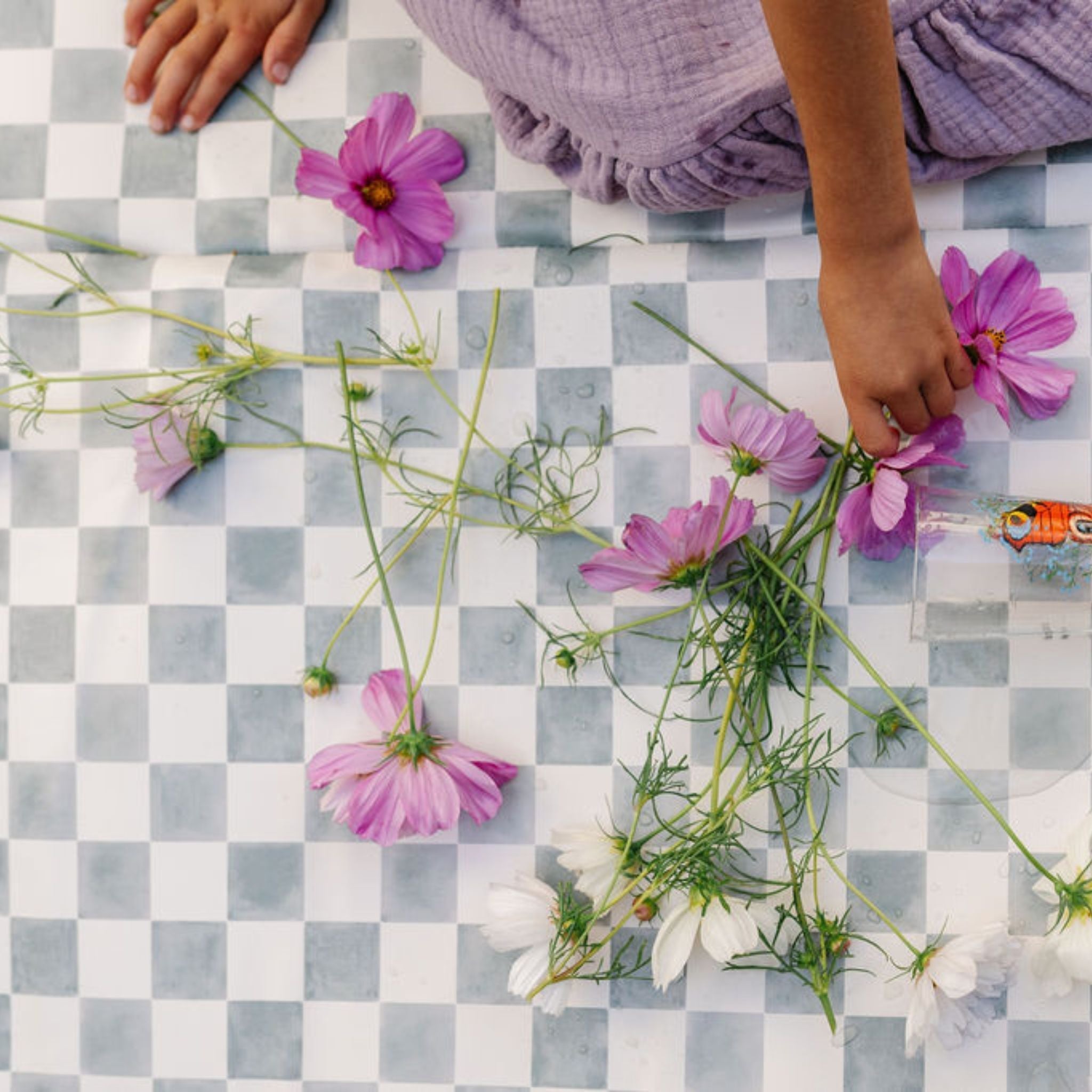 Checker Matcha Vegan Leather Mat - Tenth & Pine - Vegan Leather Padded Mat - Epic