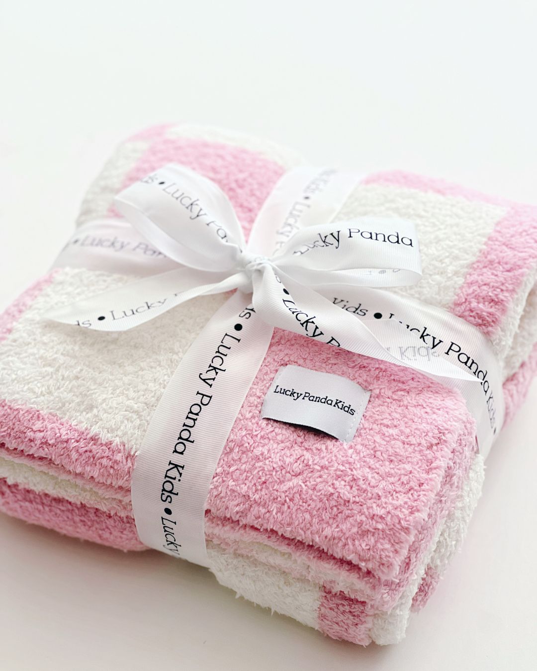 Checkered Plush Blanket | Pink - Tenth & Pine - Plush Blanket -