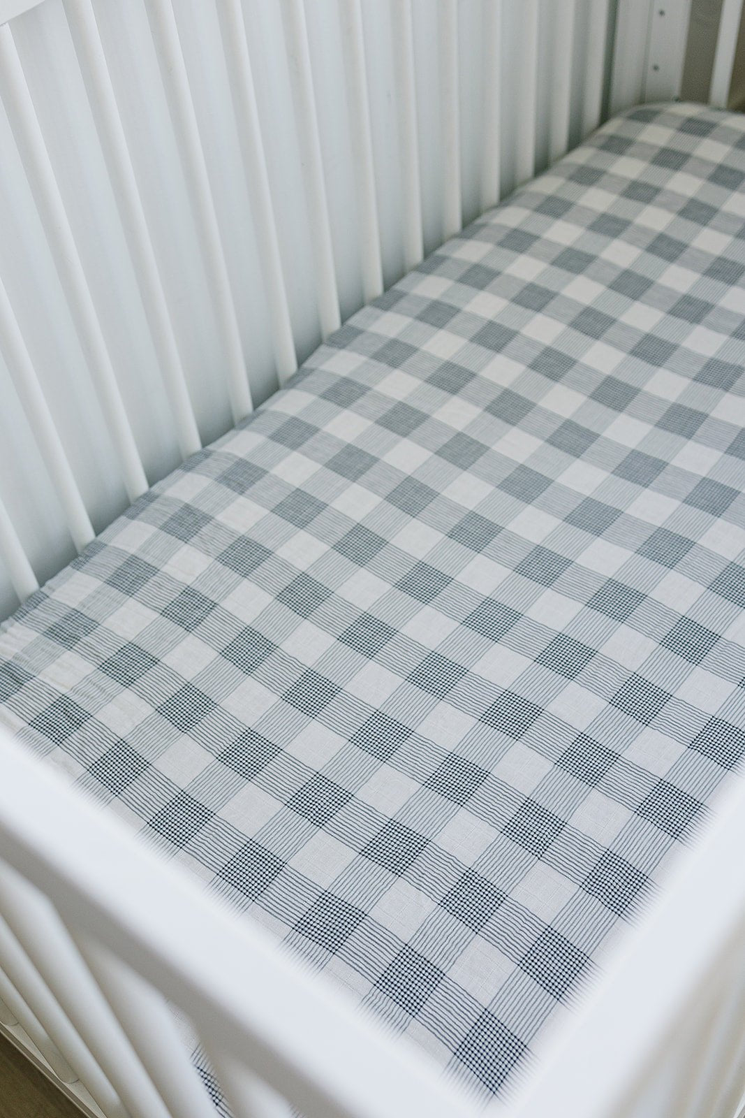 Coastal Plaid Muslin Crib Sheet - Tenth & Pine -