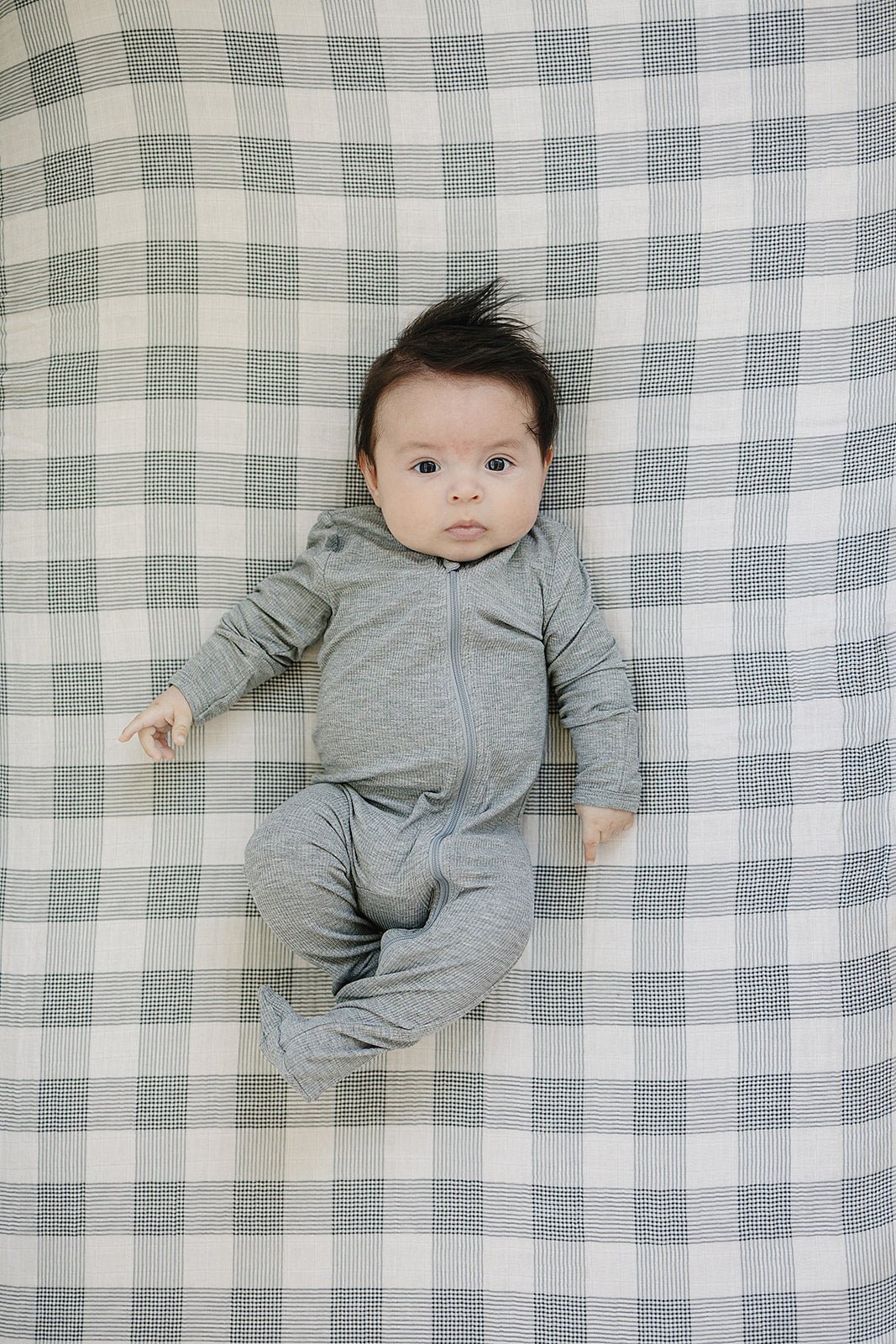 Coastal Plaid Muslin Crib Sheet - Tenth & Pine -