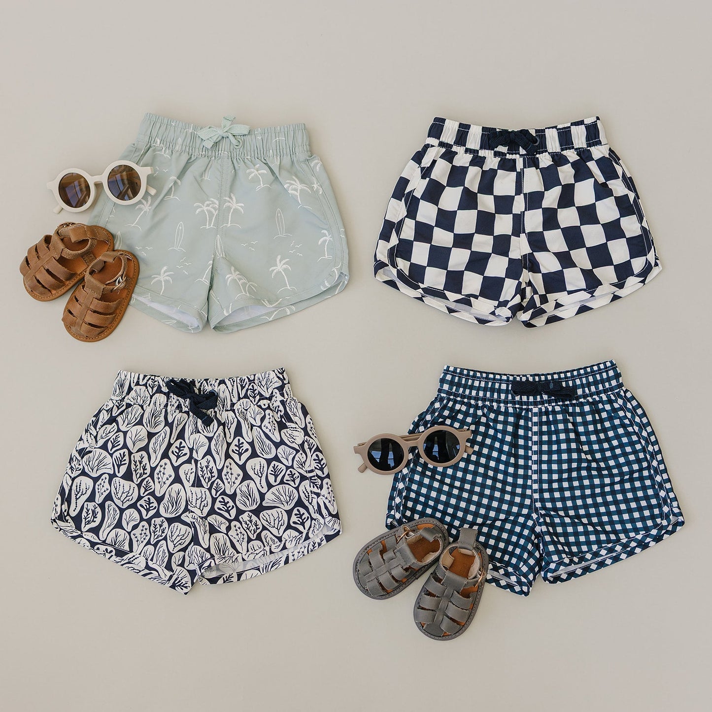 Coral Reef Swim Shorts - Tenth & Pine - Swim Shorts - 0 - 3