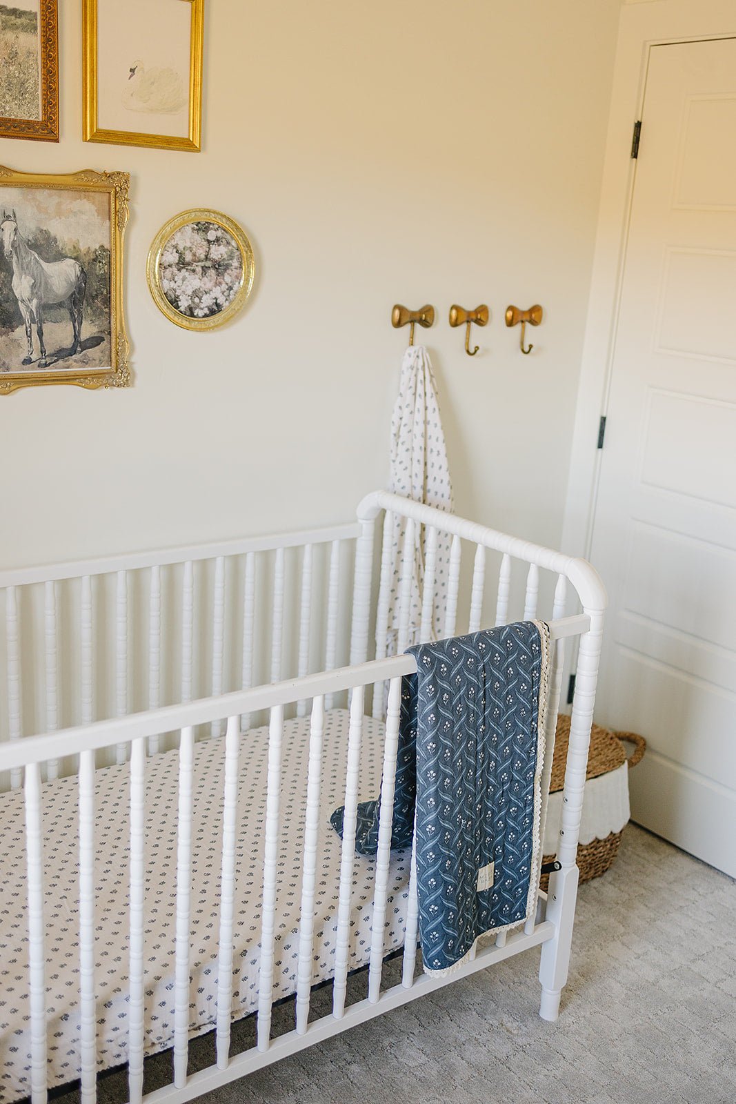 Cream Berry Muslin Crib Sheet - Tenth & Pine -