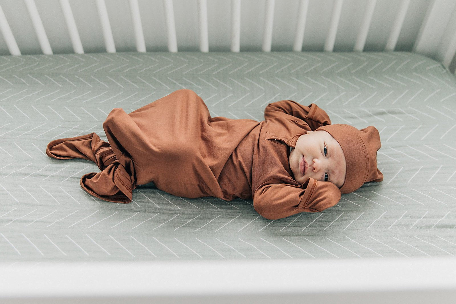 Desert Sage Muslin Crib Sheet - Tenth & Pine -