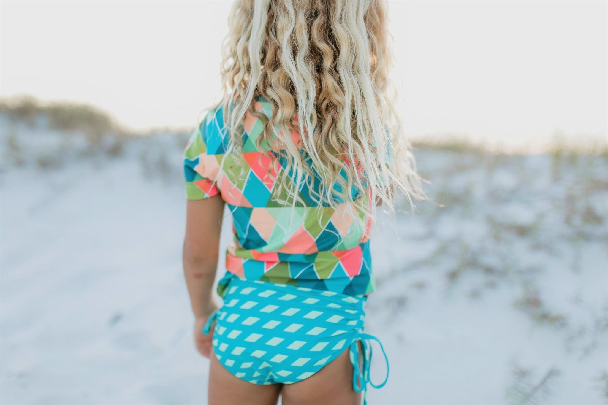 Diamond Rash Guard Swimsuit - Tenth & Pine - Swimsuit - 3 - Oopsie Daisy