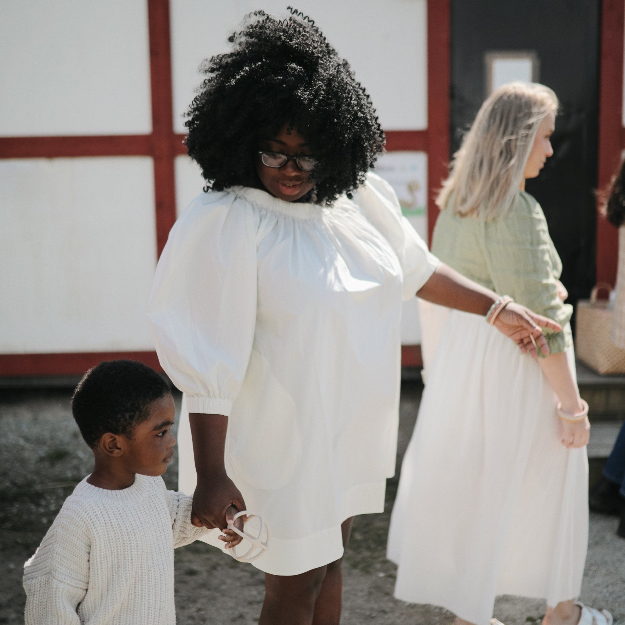 Flower Teether Bracelet - Tenth & Pine - teether - Cambridge Blue/Clementine/Natural