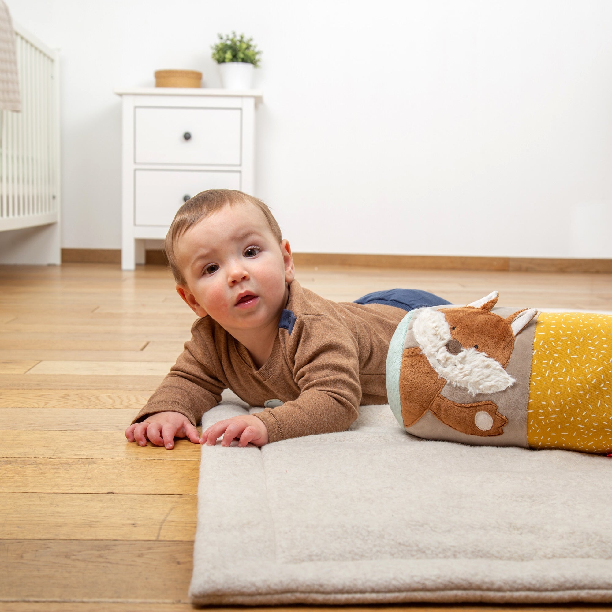 Fox Activity Roll with Rattle - Tenth & Pine - Activity Toys -