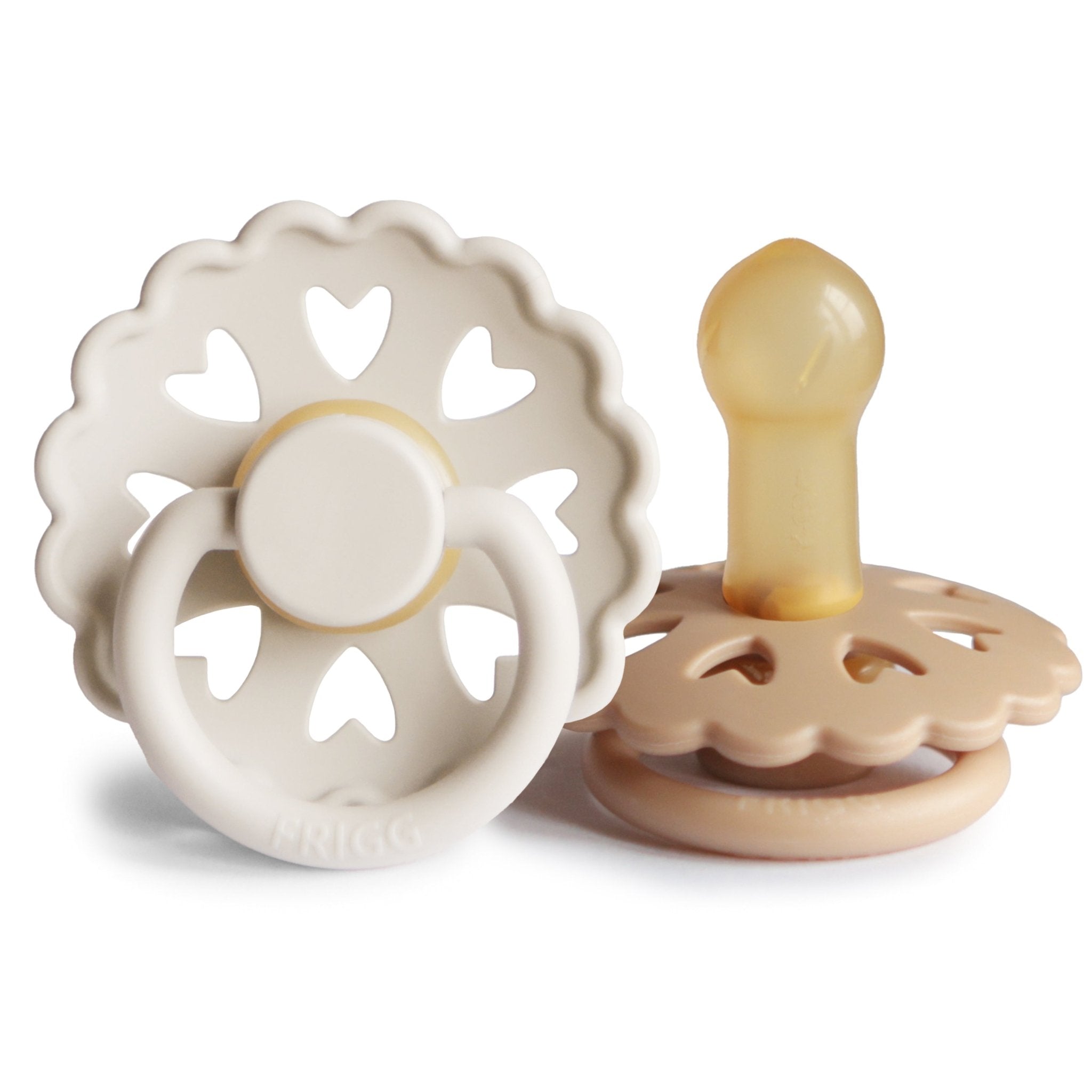 FRIGG Andersen Fairytale Natural Rubber Pacifier 2 - Pack - Tenth & Pine - FRIGG PACIFIERS - 6 - 18 months - Cream/Silky Satin