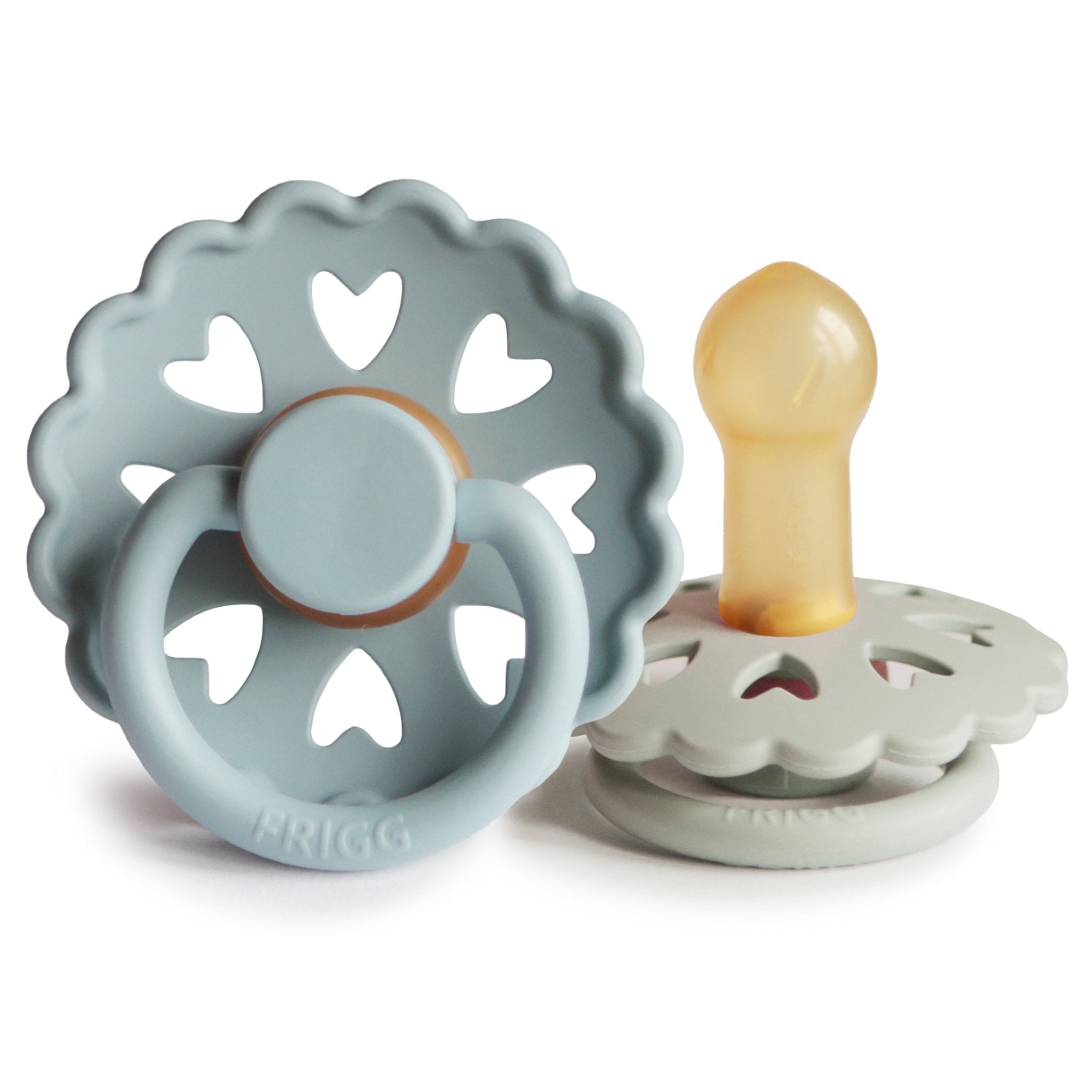 FRIGG Andersen Fairytale Natural Rubber Pacifier 2 - Pack - Tenth & Pine - FRIGG PACIFIERS - 6 - 18 months - Stone Blue/Willow Gray