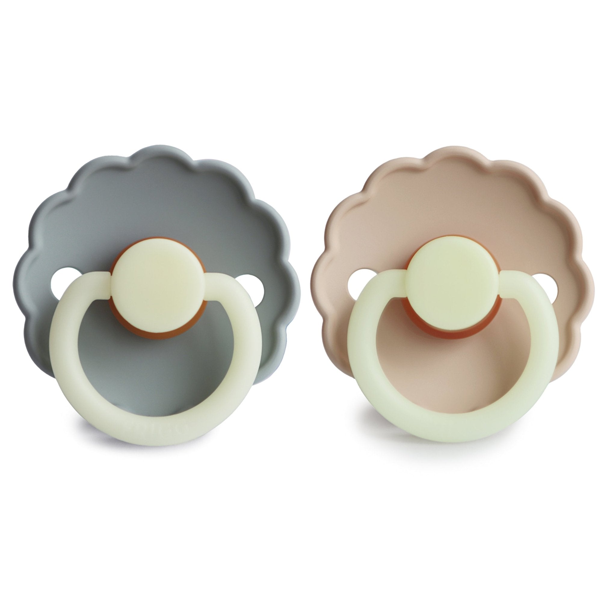 FRIGG Daisy Night Natural Rubber Pacifier 2 - Pack - Tenth & Pine - FRIGG PACIFIERS - 6 - 18 months - Croissant/Cream