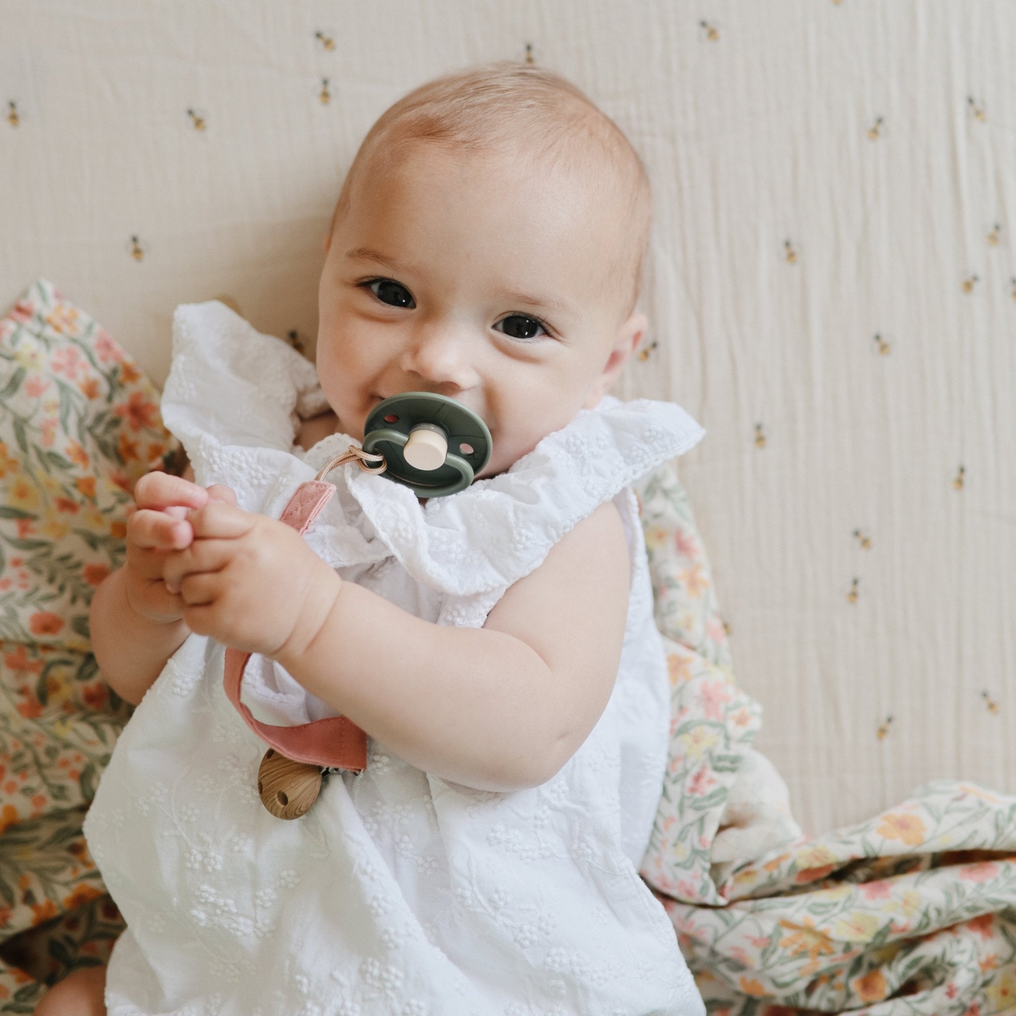 FRIGG Little Viking Natural Rubber Pacifier 2 - Pack - Tenth & Pine - Pacifiers & Teethers - 0 - 6 months - Powder Blue/Cream