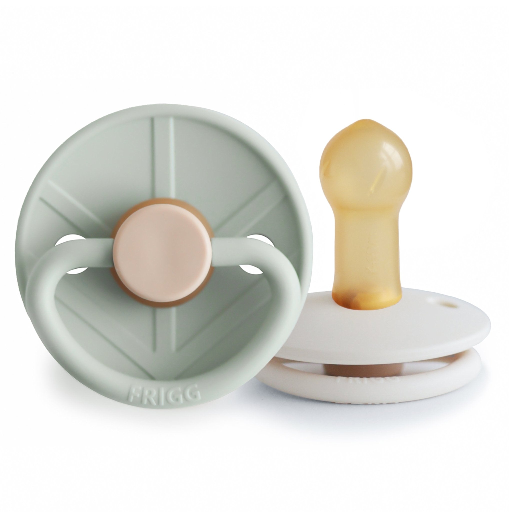 FRIGG Little Viking Natural Rubber Pacifier 2 - Pack - Tenth & Pine - Pacifiers & Teethers - 6 - 18 months - Sage/Cream