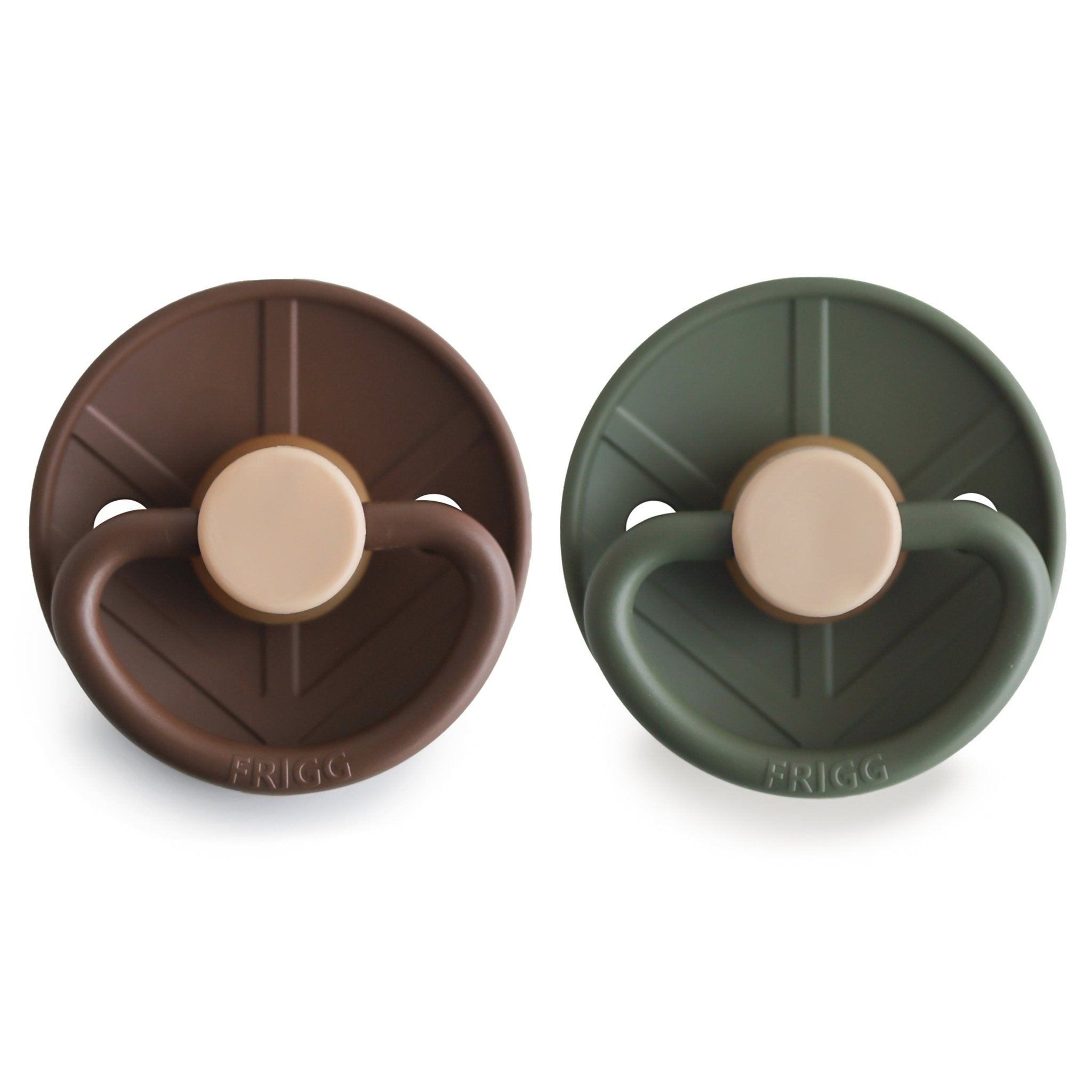 FRIGG Little Viking Natural Rubber Pacifier 2 - Pack - Tenth & Pine - Pacifiers & Teethers - 6 - 18 months - Cocoa/Cream
