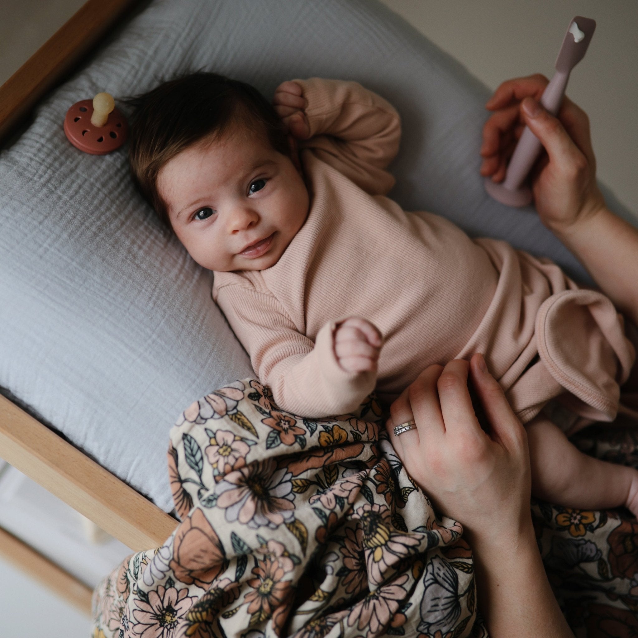 FRIGG Moon Natural Rubber Pacifier 2 - Pack - Tenth & Pine - FRIGG PACIFIERS - 6 - 18 months - Sage/Portobello