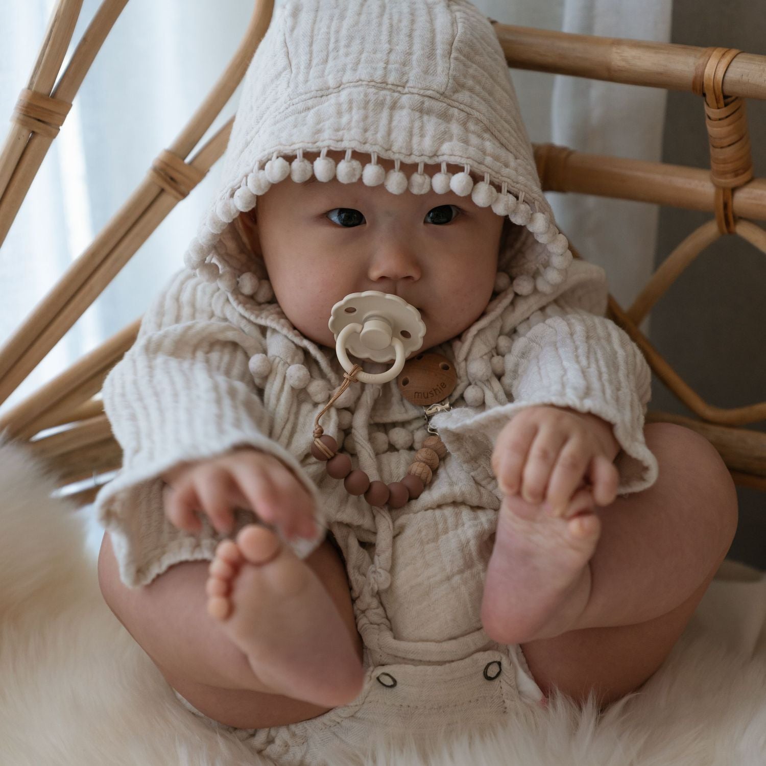 FRIGG Natural Rubber Pacifier 4 - Pack - Tenth & Pine - FRIGG PACIFIERS - 6 - 18 Months - Sunset Bliss