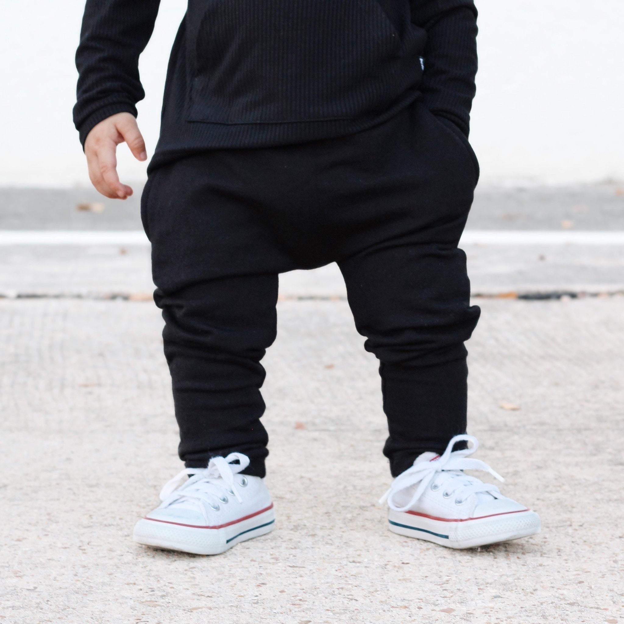 HAREM PANTS - Midnight Black - Tenth & Pine - harem pants - 0/6m