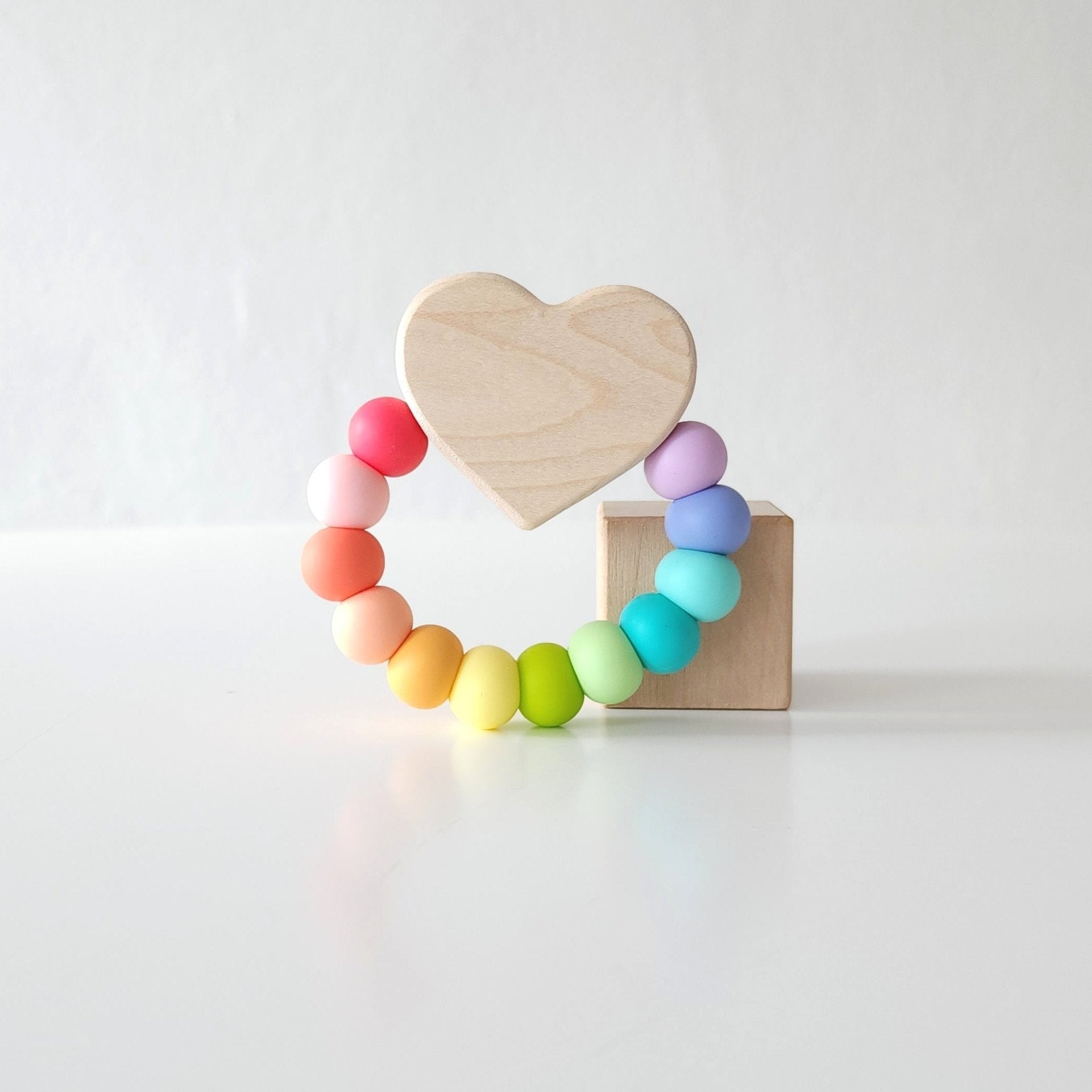 Heart Charm Teether - Tenth & Pine - Pacifiers & Teethers - Confetti