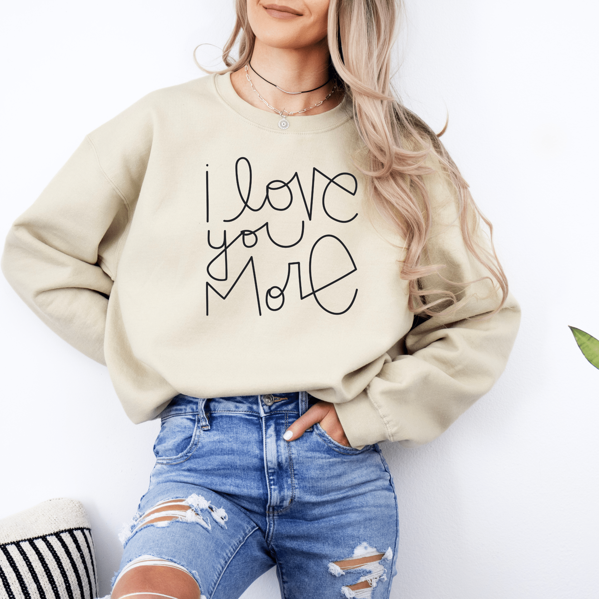 I Love You More | Premium Adult Sweatshirt - Tenth & Pine - Adult Sweatshirt - S - Bone