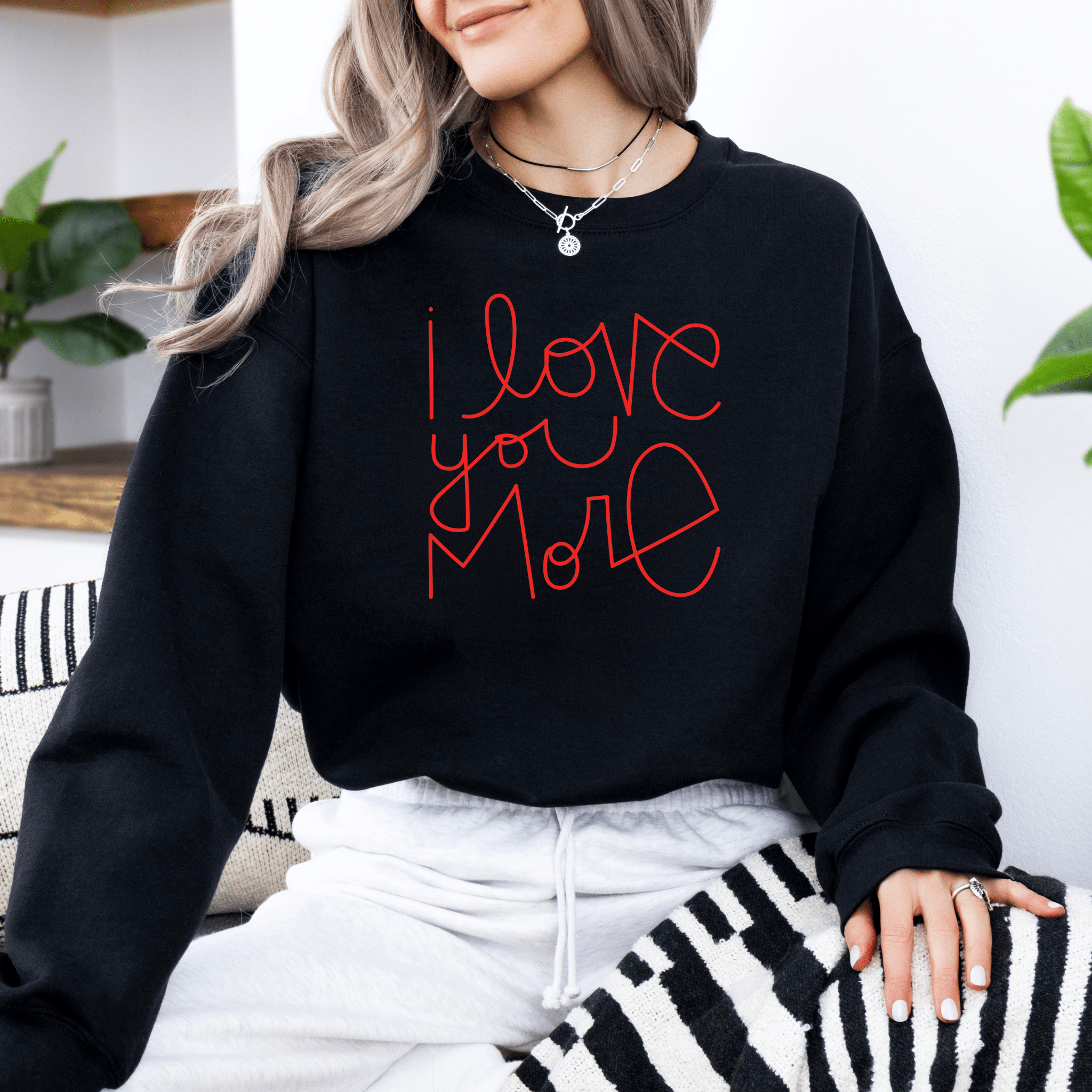 I Love You More | Premium Adult Sweatshirt - Tenth & Pine - Adult Sweatshirt - S - Black