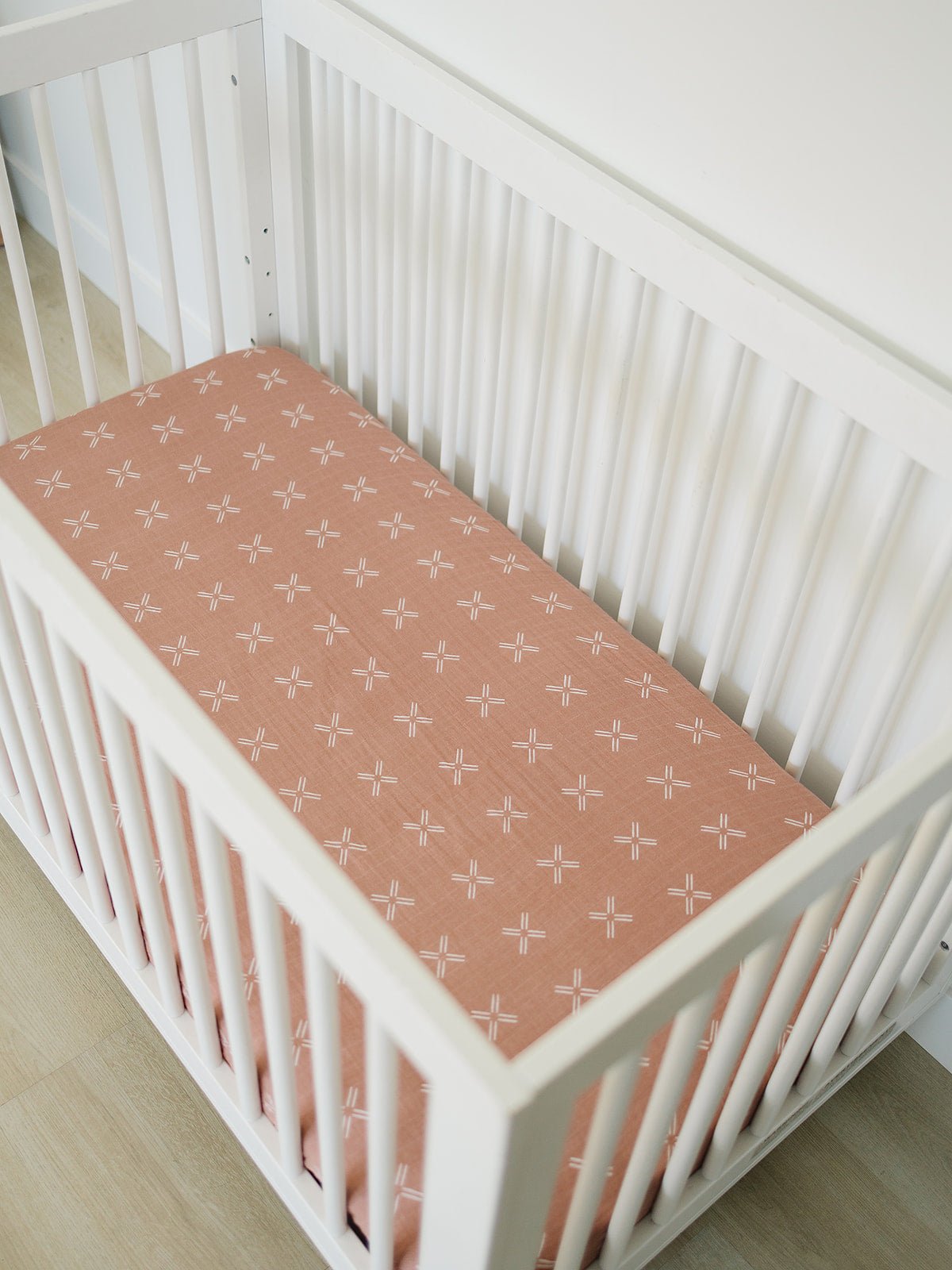 Just Peachy Muslin Crib Sheet - Tenth & Pine -