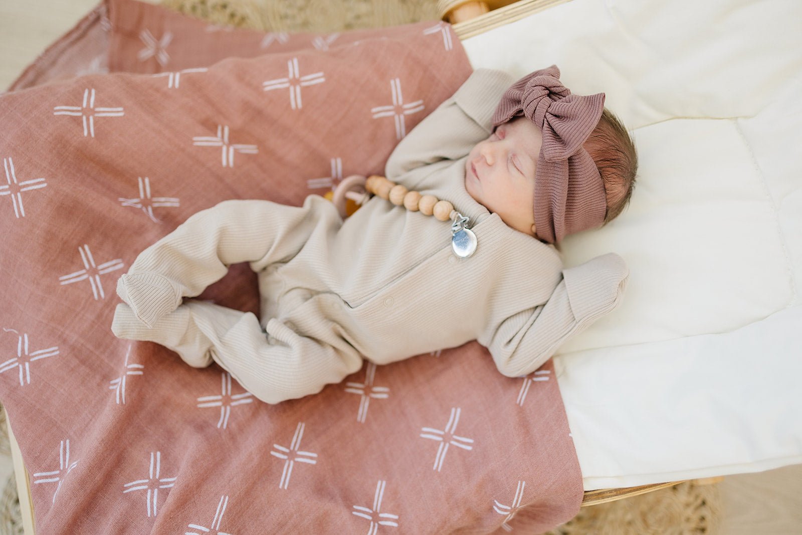 Just Peachy Muslin Swaddle Blanket - Tenth & Pine -